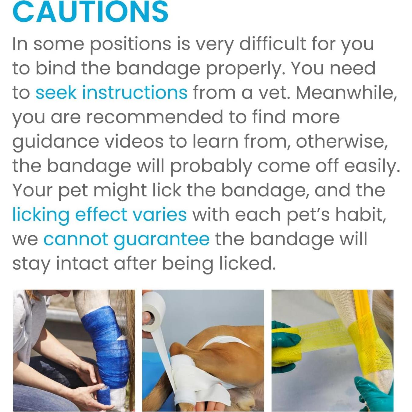 Venda Autoadhesiva WePet para Mascotas 2" Huellas de Patas A