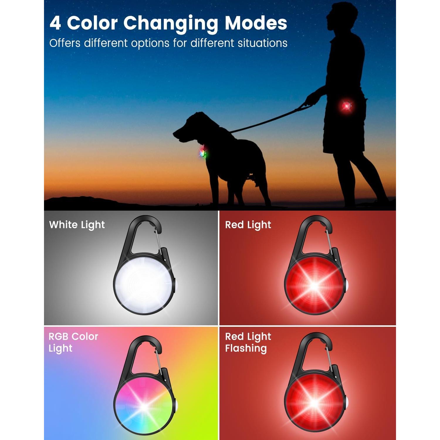 Luces LED para Collar de Perro DAAMENT Recargables Negras