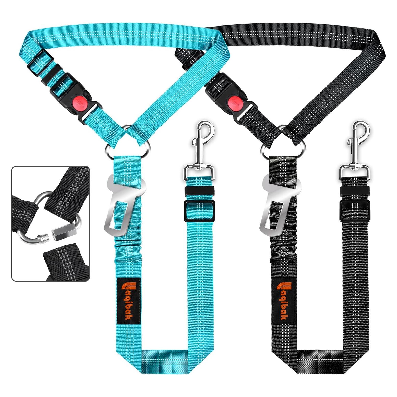 Arnés de Cinturón de Seguridad para Perros Laqibak 3 en 1 Ajustable