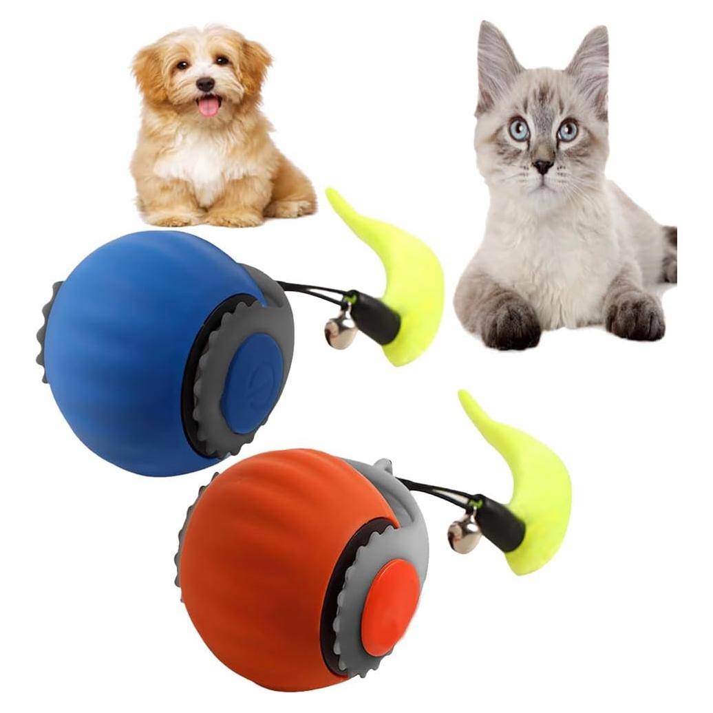Pelotas de Juguete Automáticas para Gatos FTUHUJ Naranja y Azul