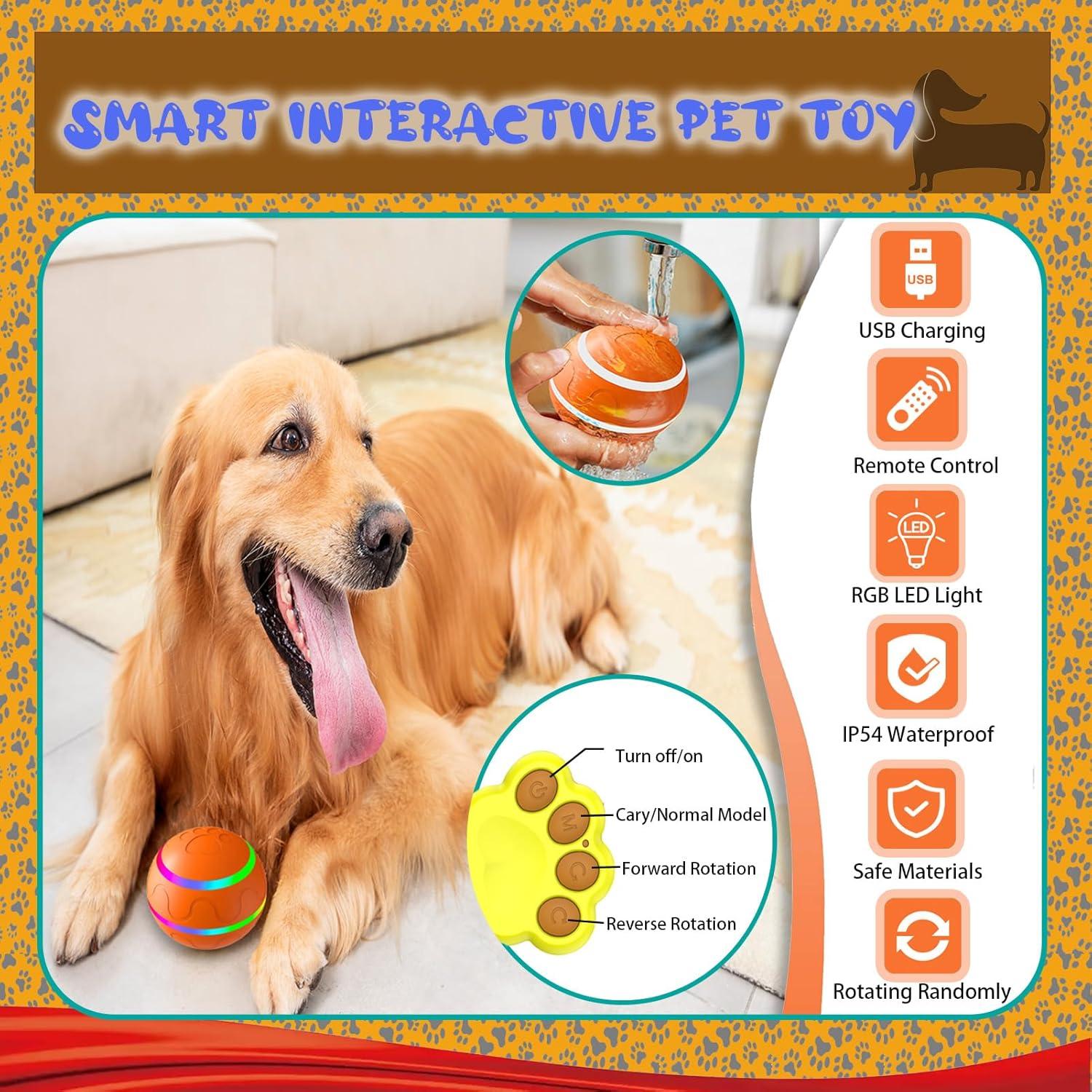 Bola Juguete Interactiva para Perros ChiDuoDuo Recargable