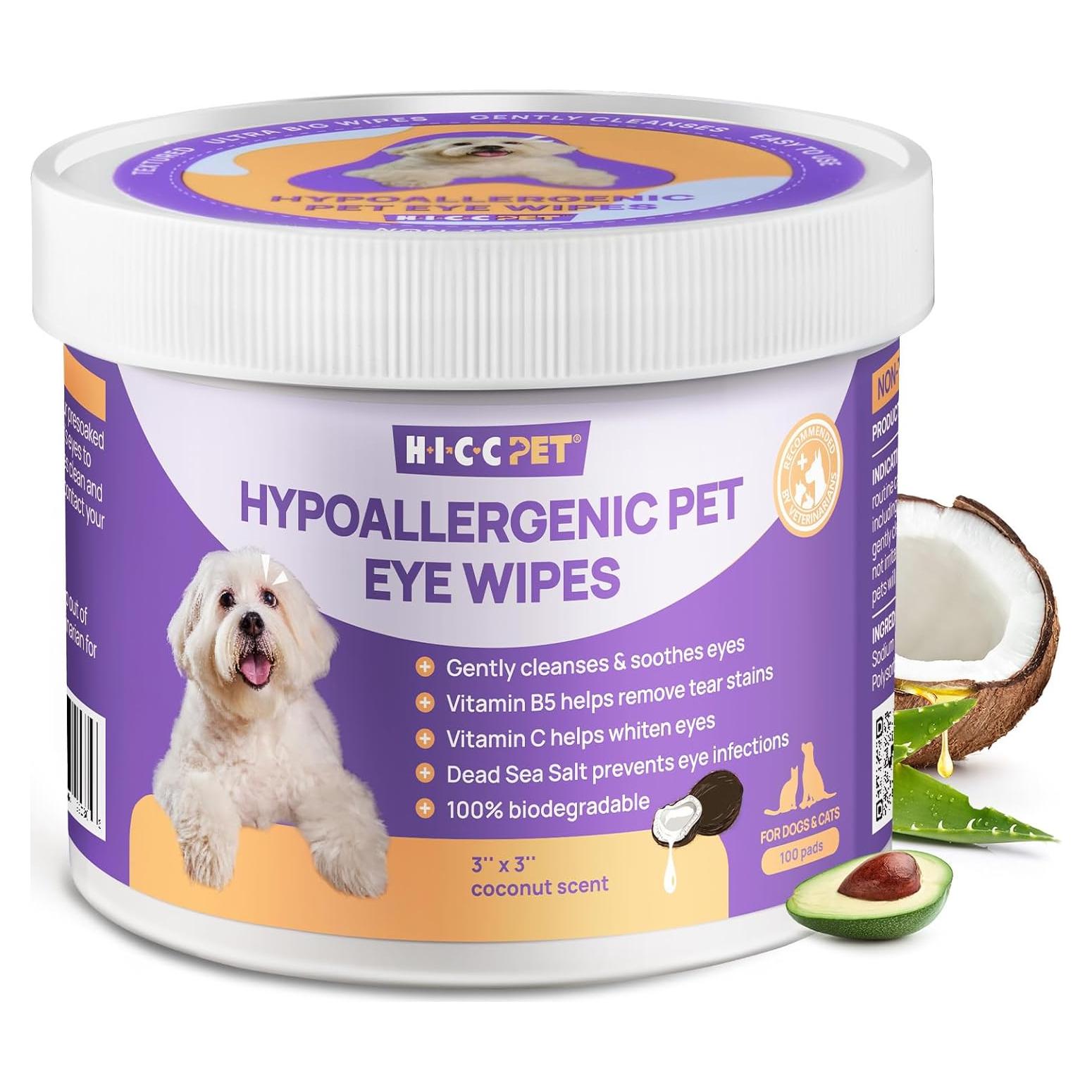 Toallitas para Ojos HICC PET 100pcs - Limpieza Mascotas