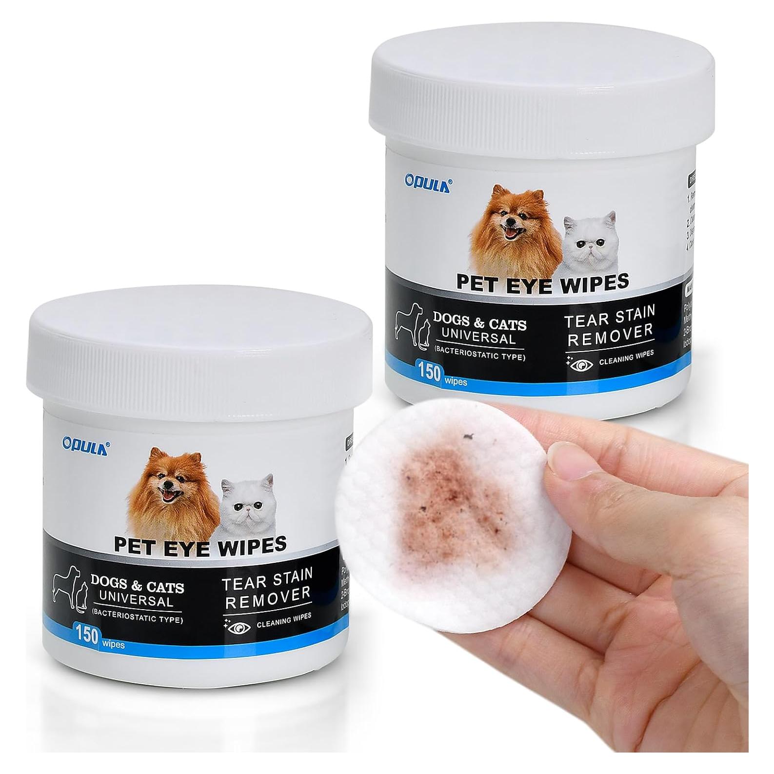 300 Toallitas Biodegradables OPULA para Ojos de Mascotas