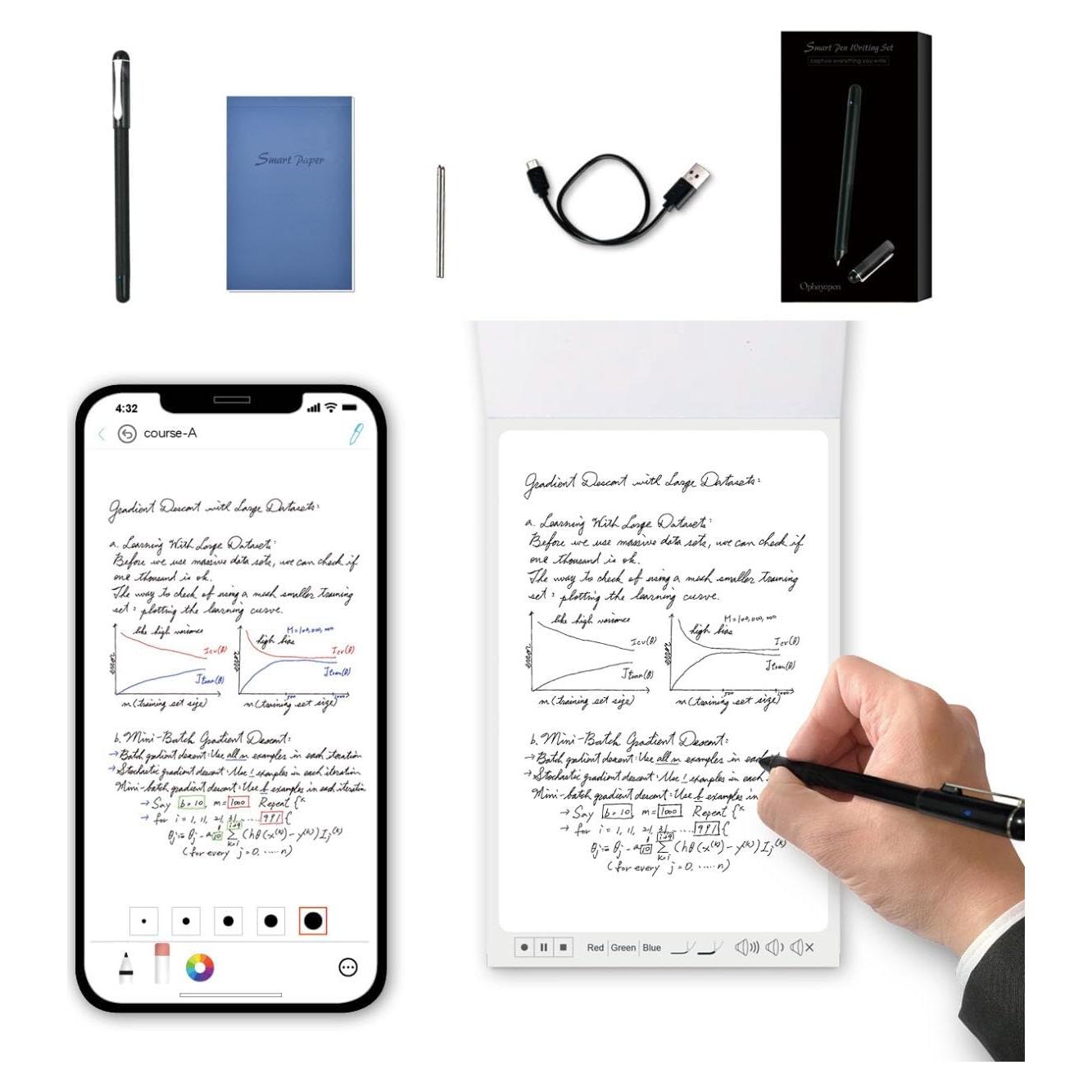 Bolígrafo Inteligente Ophaya + Bloc de Notas Mini 32p