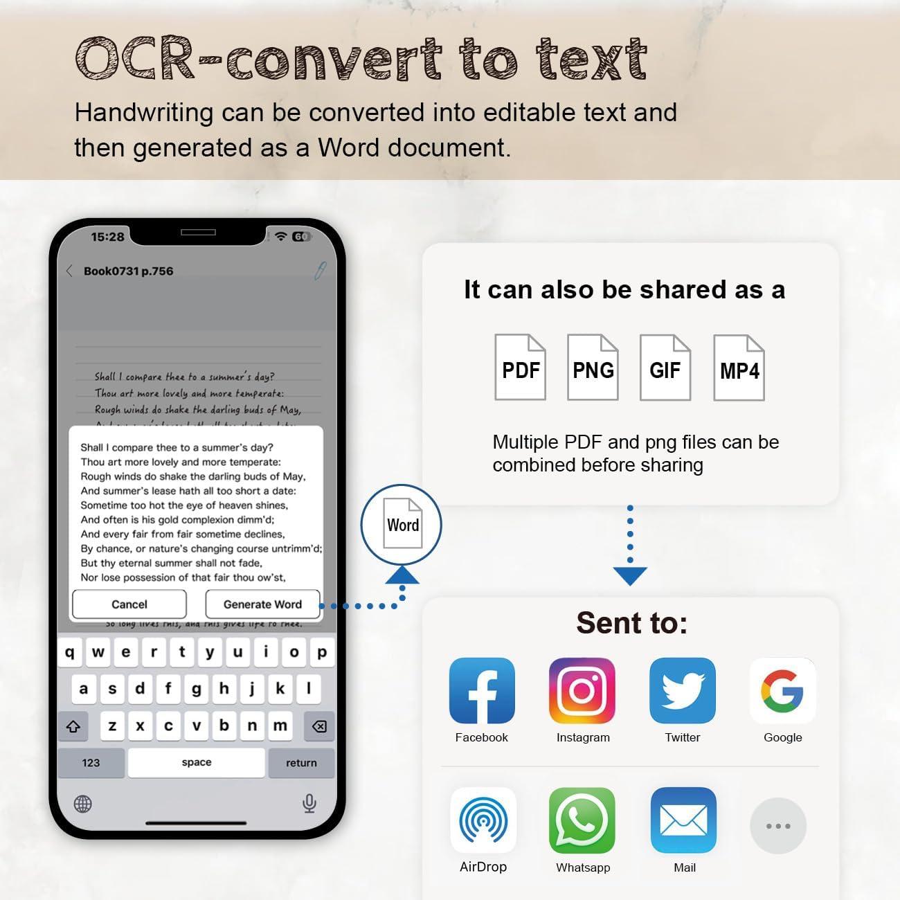 Bolígrafo Inteligente Ophaya + Bloc de Notas Mini 32p