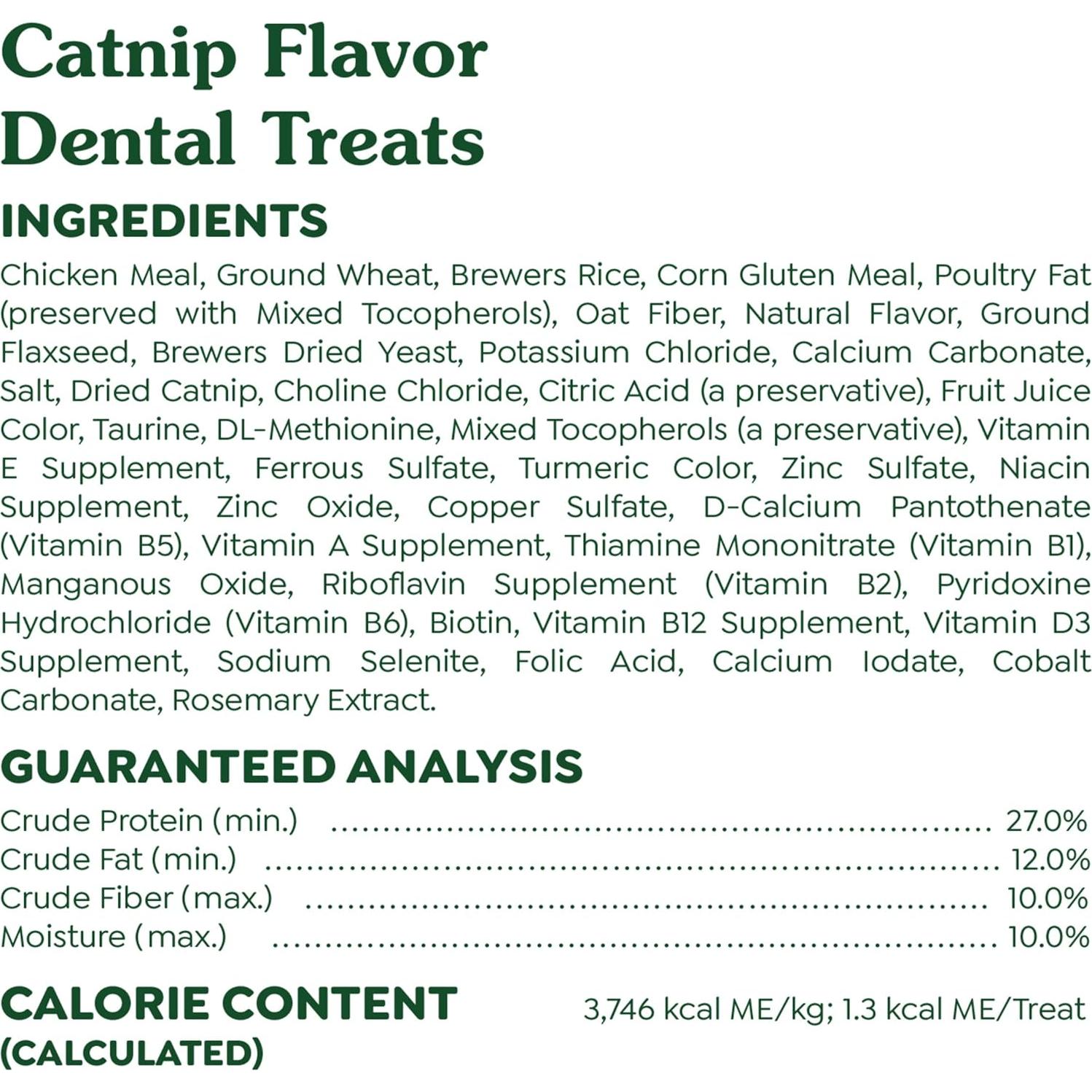 Greenies Feline Treats Dentales Catnip 280g - Gato Adulto