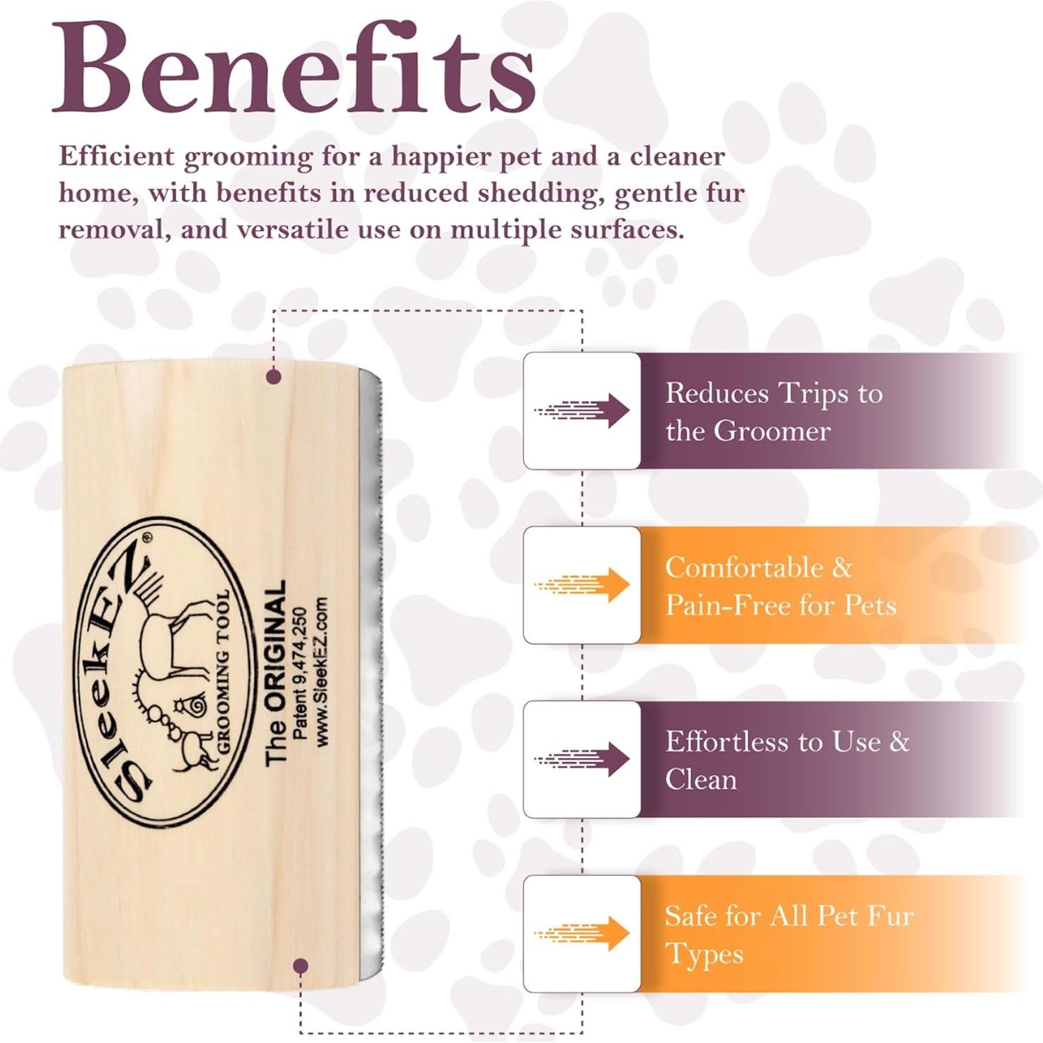 Cepillo SleekEZ para Perros 12,7 cm Eliminador de Pelo