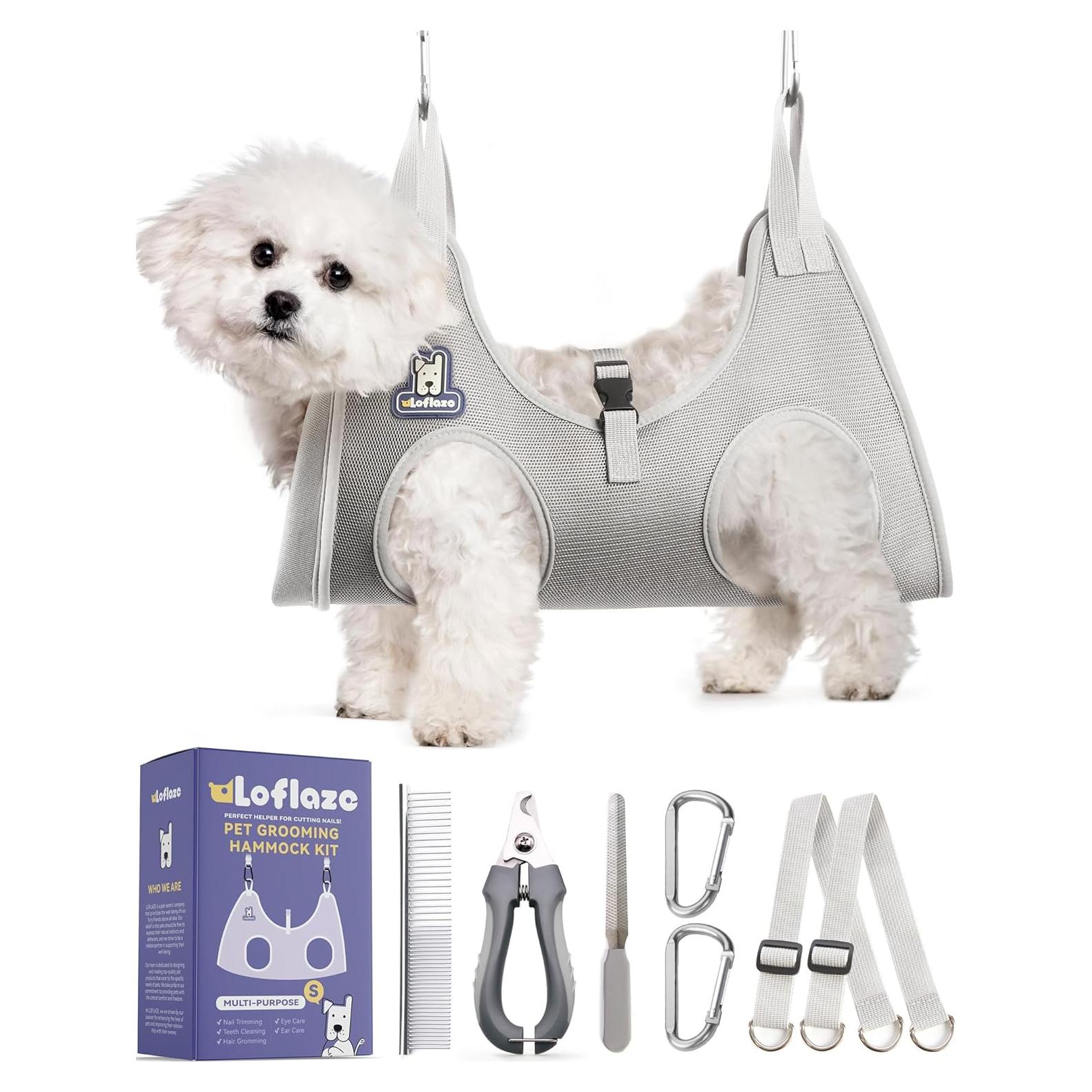 Arnés de hamaca Loflaze para perros y gatos con cortador