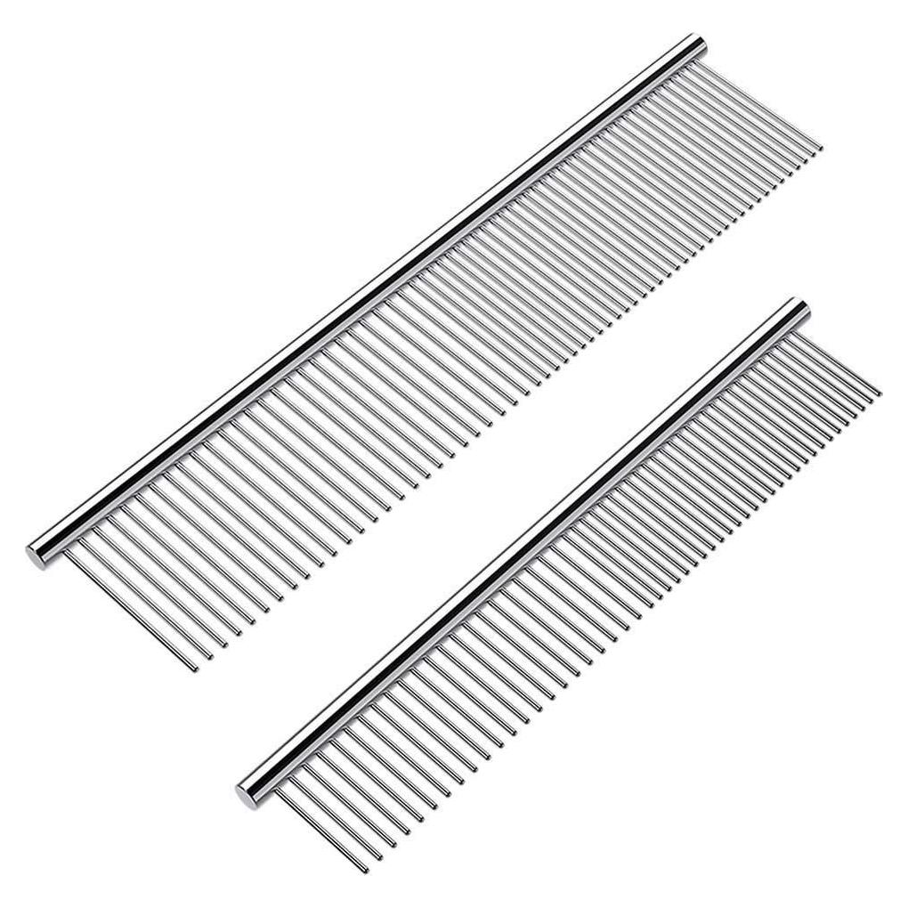 Paquete de 2 Peines para Perros y Gatos Cafhelp 16cm y 18.8cm