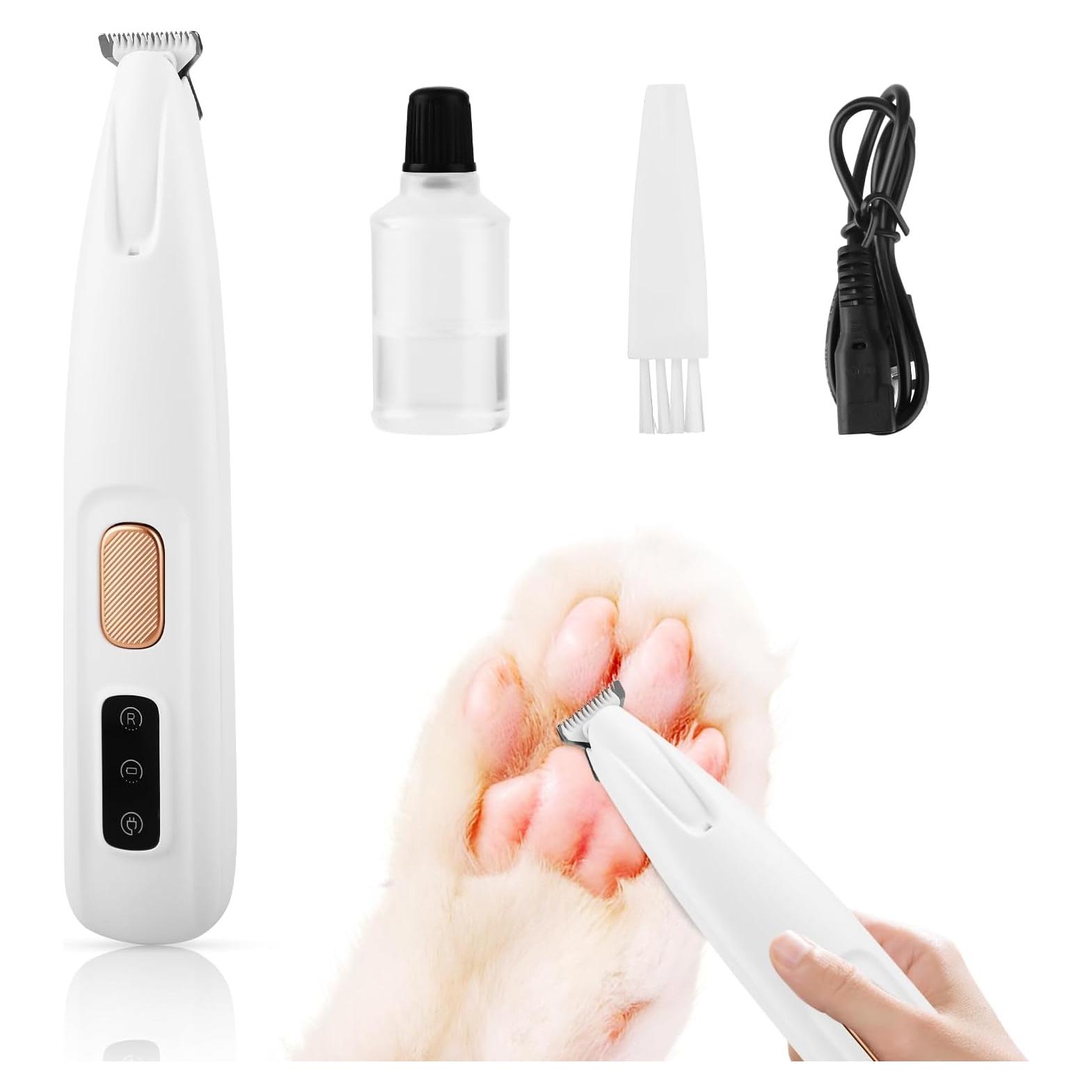 Recortadora Eléctrica Saffory para Patas de Perro con Luz LED