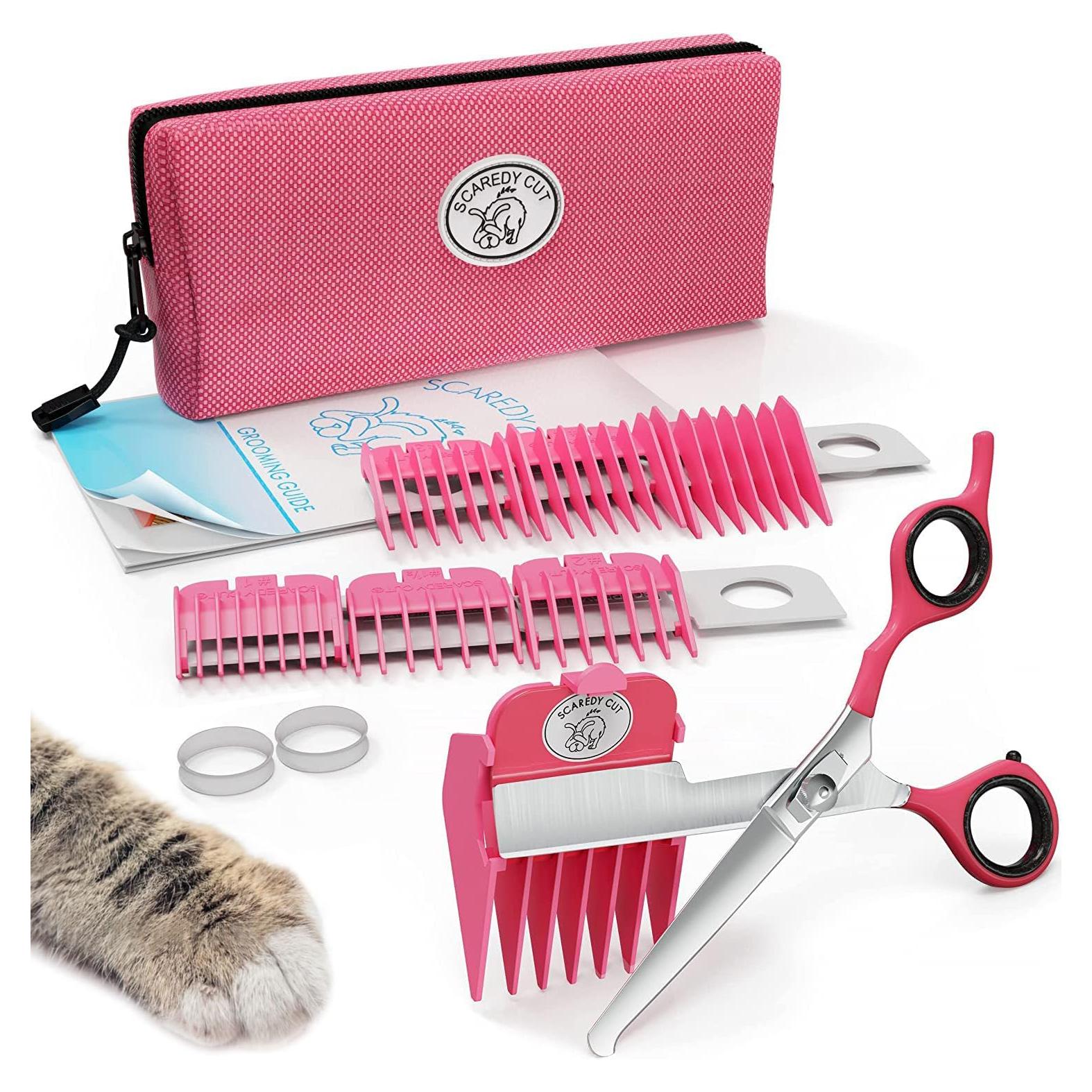 Kit de Aseo Silencioso SCAREDY CUT 16 Piezas Rosa Diestros