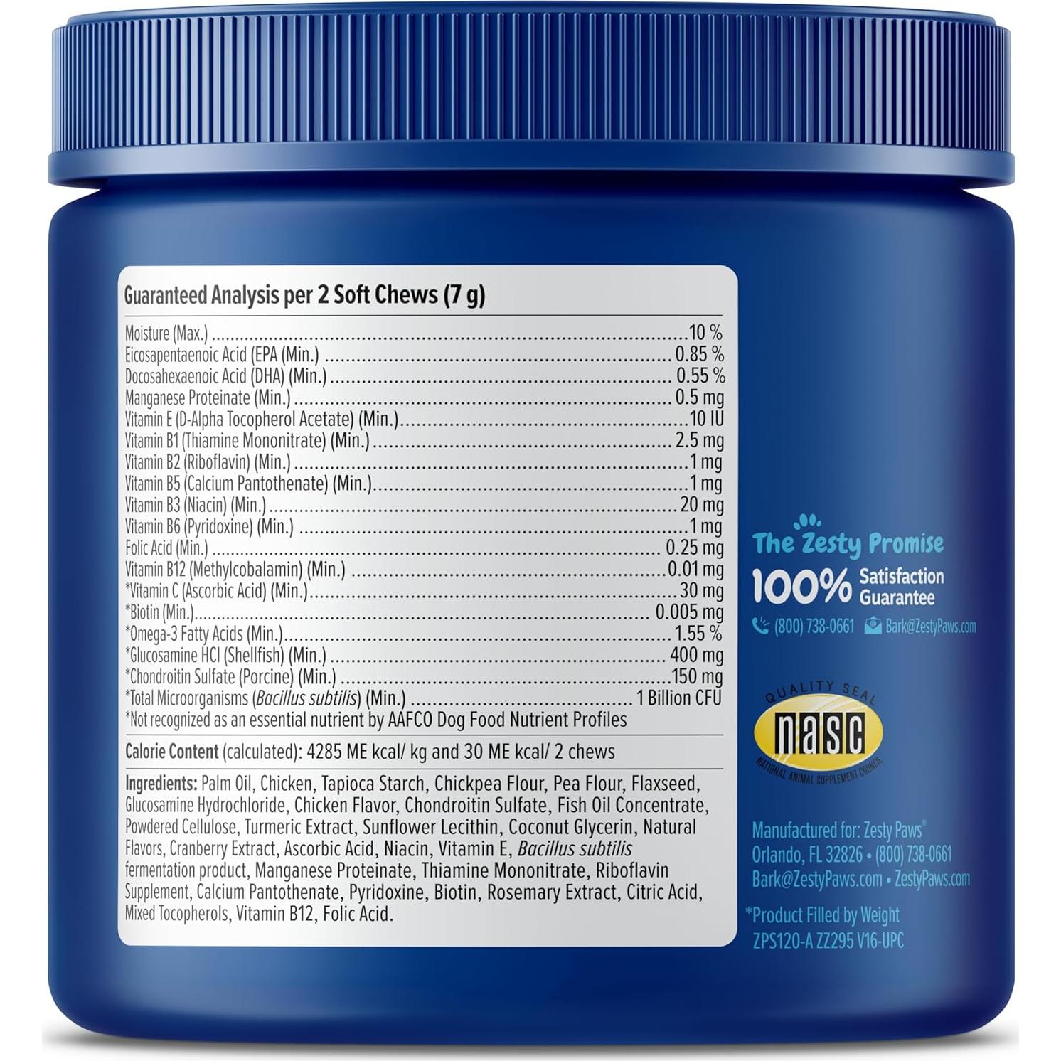 Golosinas Multivitamínicas Zesty Paws para Perros Mayores 90ct