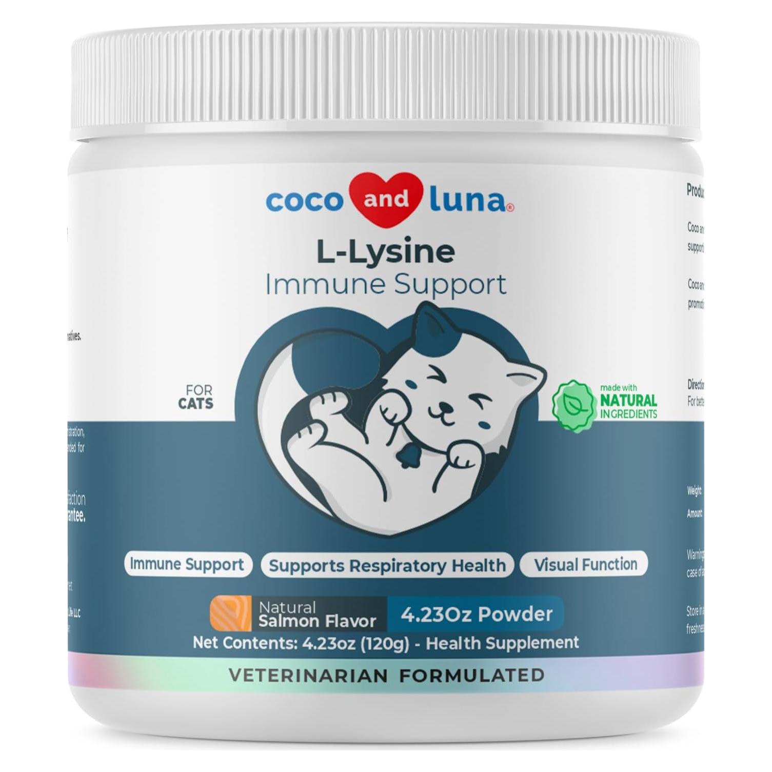 Suplemento L-Lisina para Gatos 900mg - Salud Respiratoria