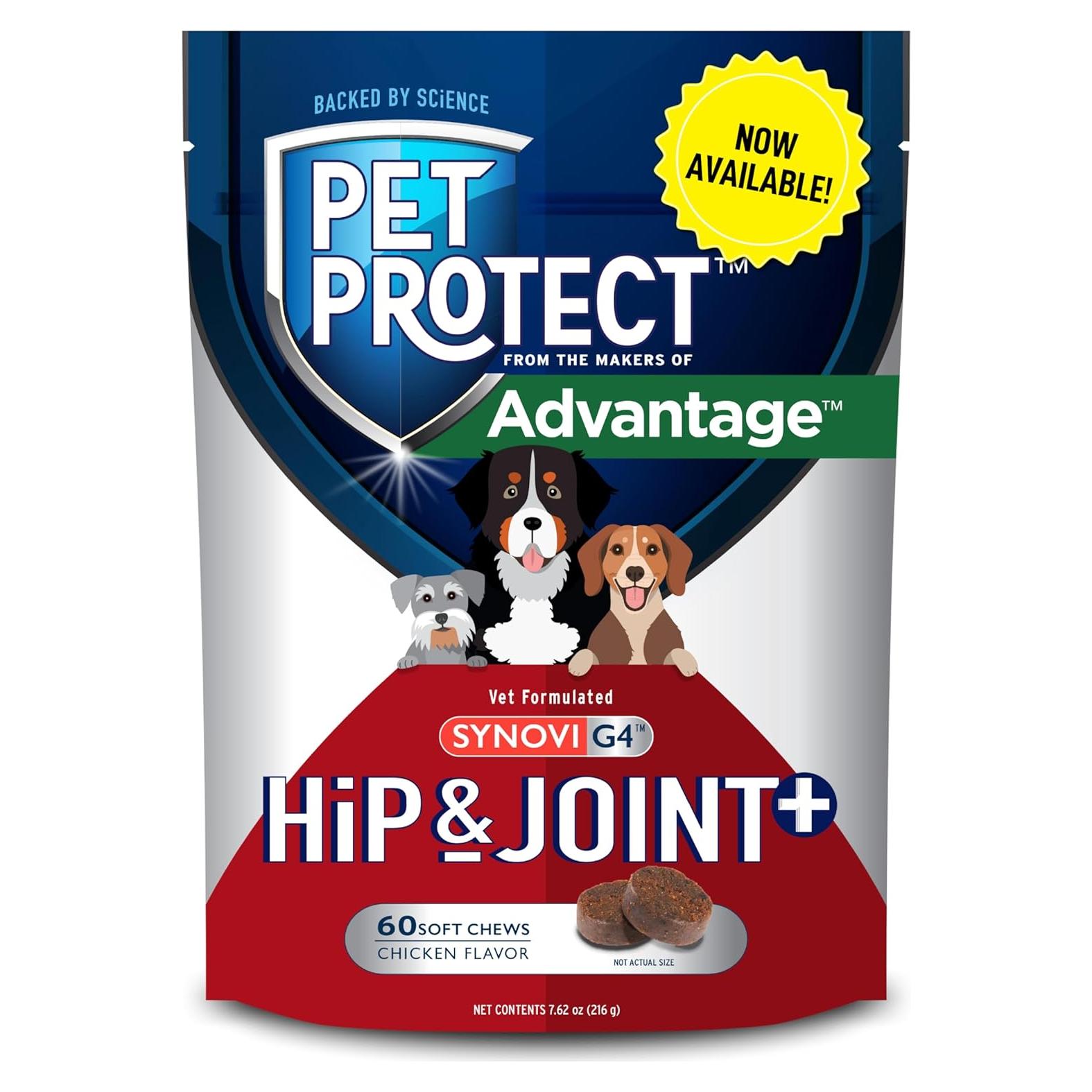 Suplemento Pet Protect Caderas y Articulaciones+ Elanco 60 Masticables