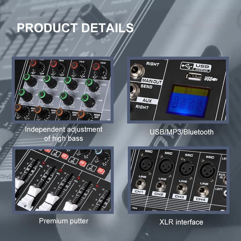 Mezclador de Audio 8 Canales 300W Amplificador DJ con Efectos