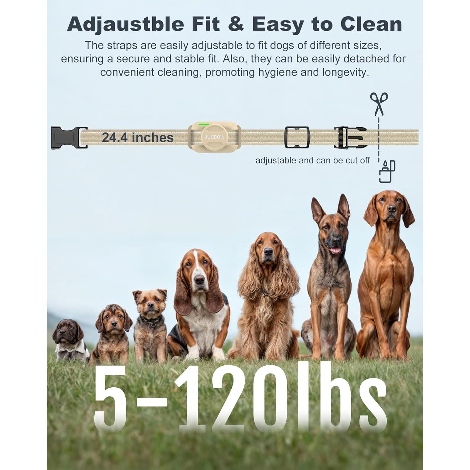 Collar de Entrenamiento Jugbow para Perros 5-120 lb IPX8