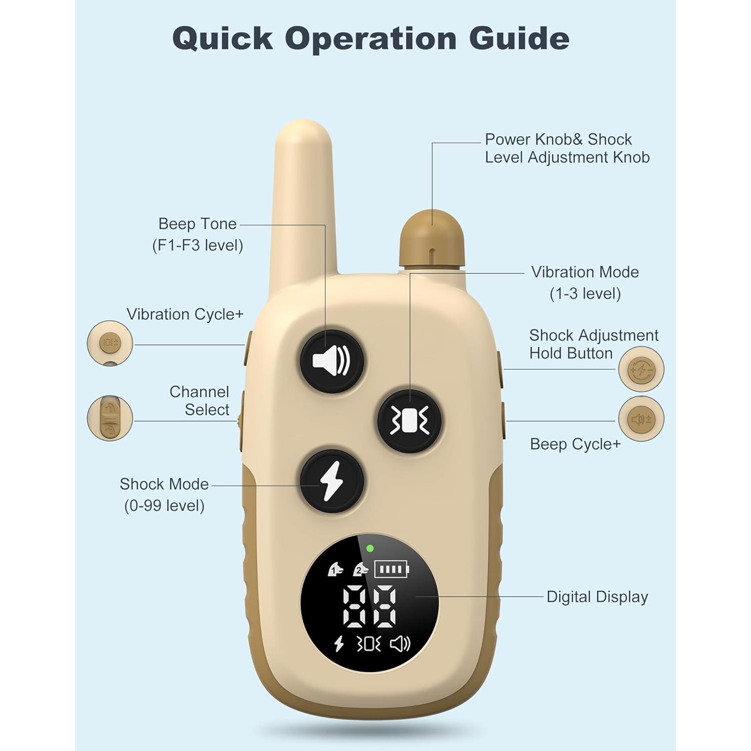 Collar de Entrenamiento Jugbow para Perros 5-120 lb IPX8