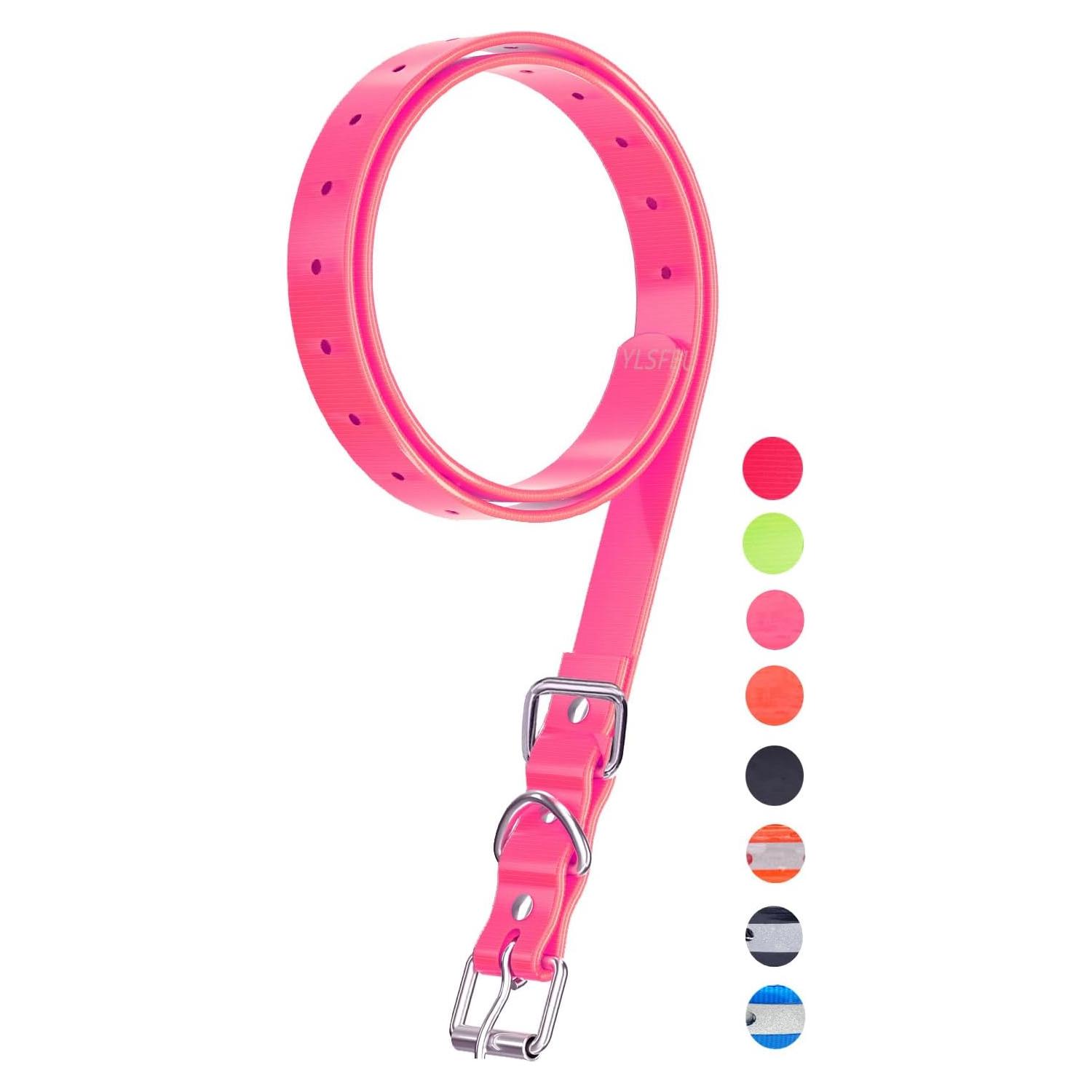 Correa para perro YLSF TPU 67cm Rosa Ajustable Impermeable