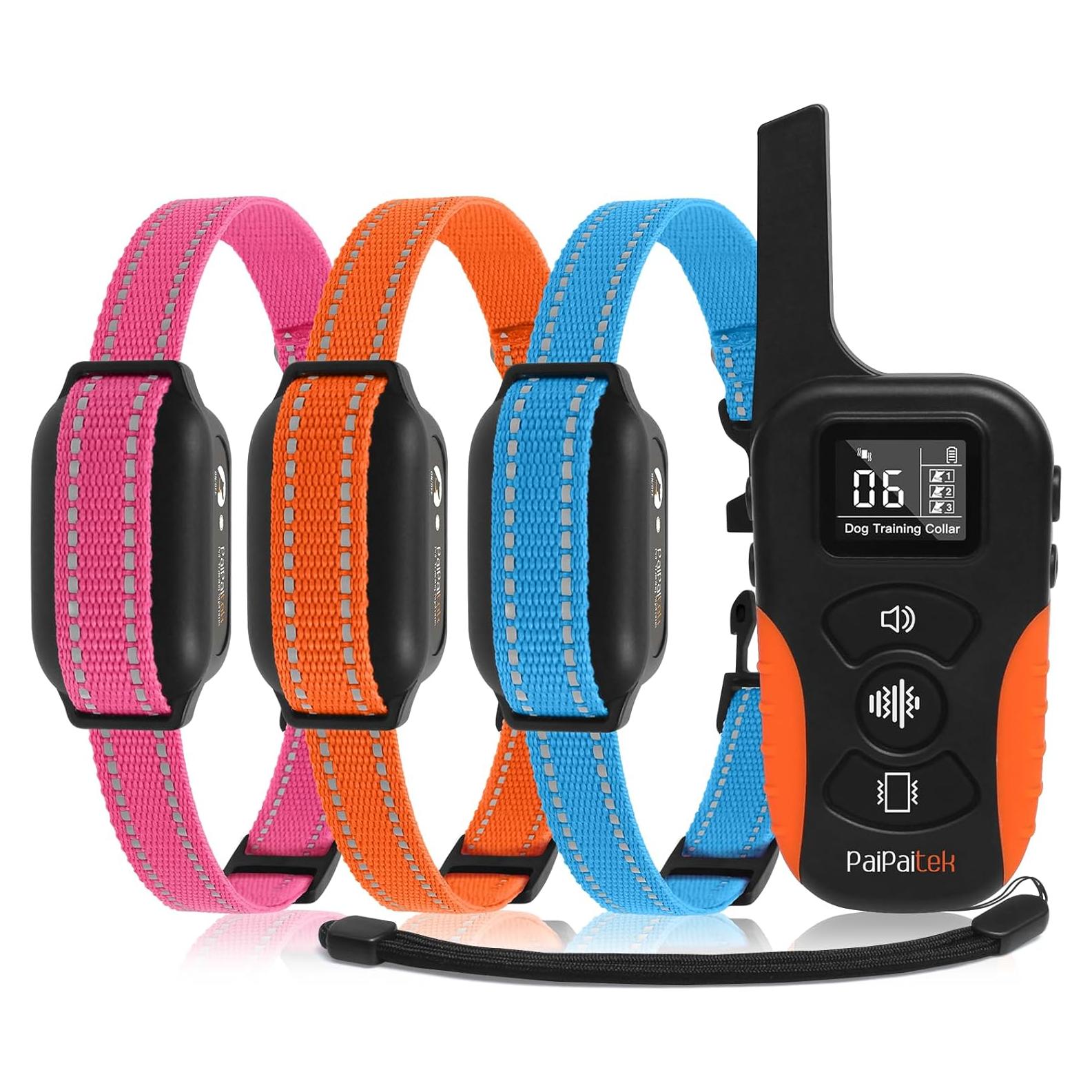 Collar Vibratorio PaiPaitek para Entrenamiento 3 Perros