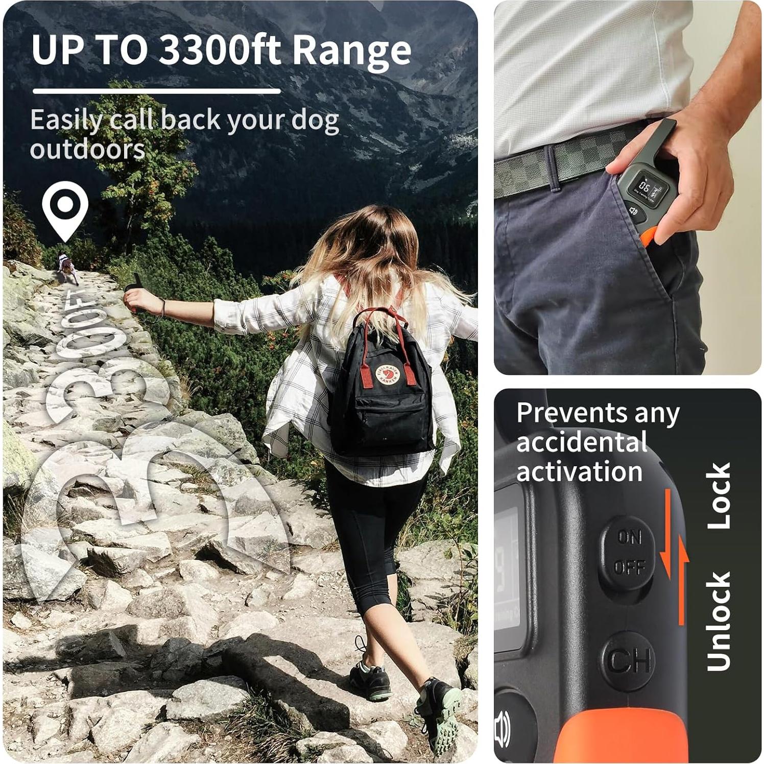 Collar Vibratorio PaiPaitek para Entrenamiento 3 Perros