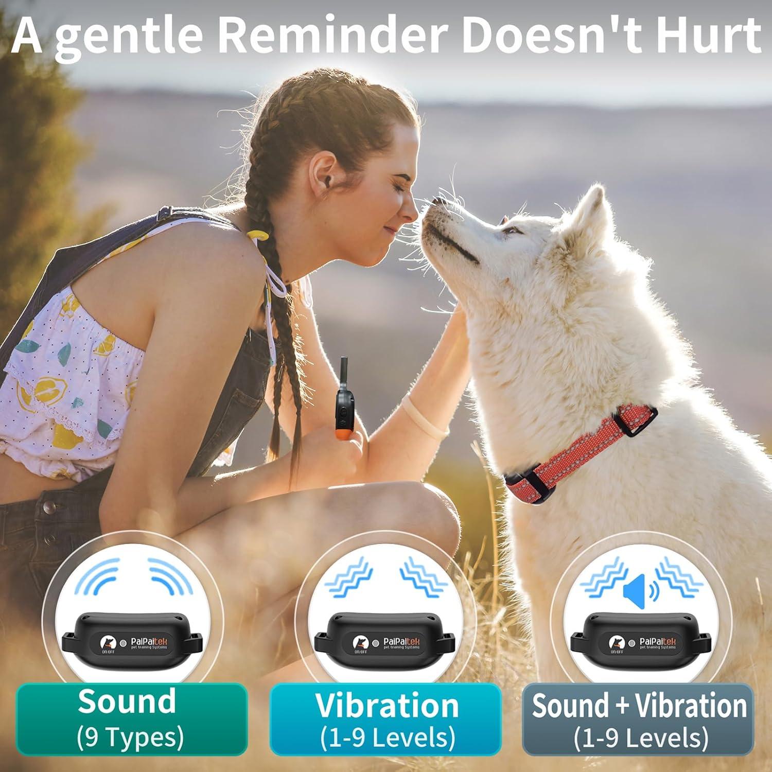 Collar Vibratorio PaiPaitek para Entrenamiento 3 Perros