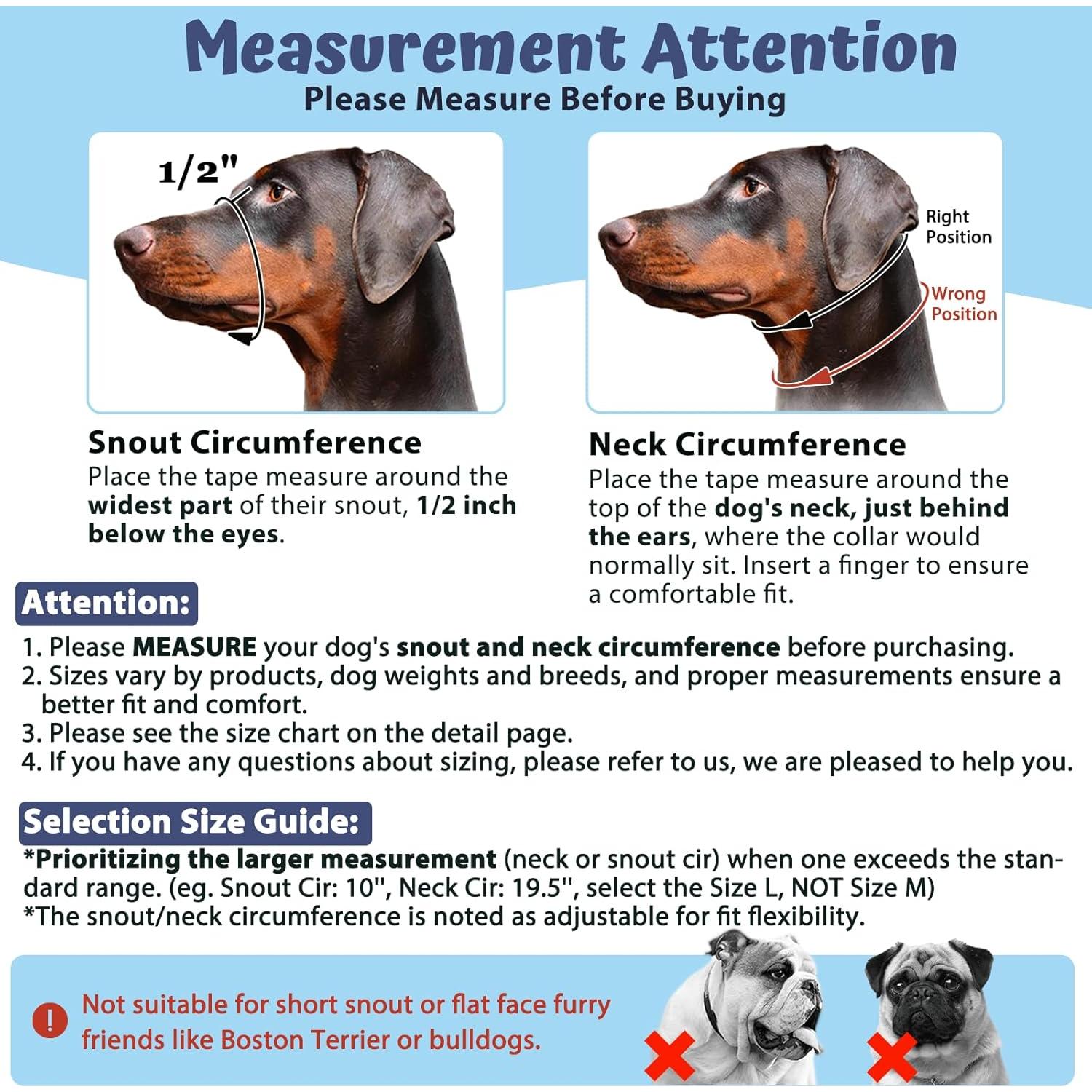 Collar de Cabeza Barkless L Negro para Perros Grandes y Medianos