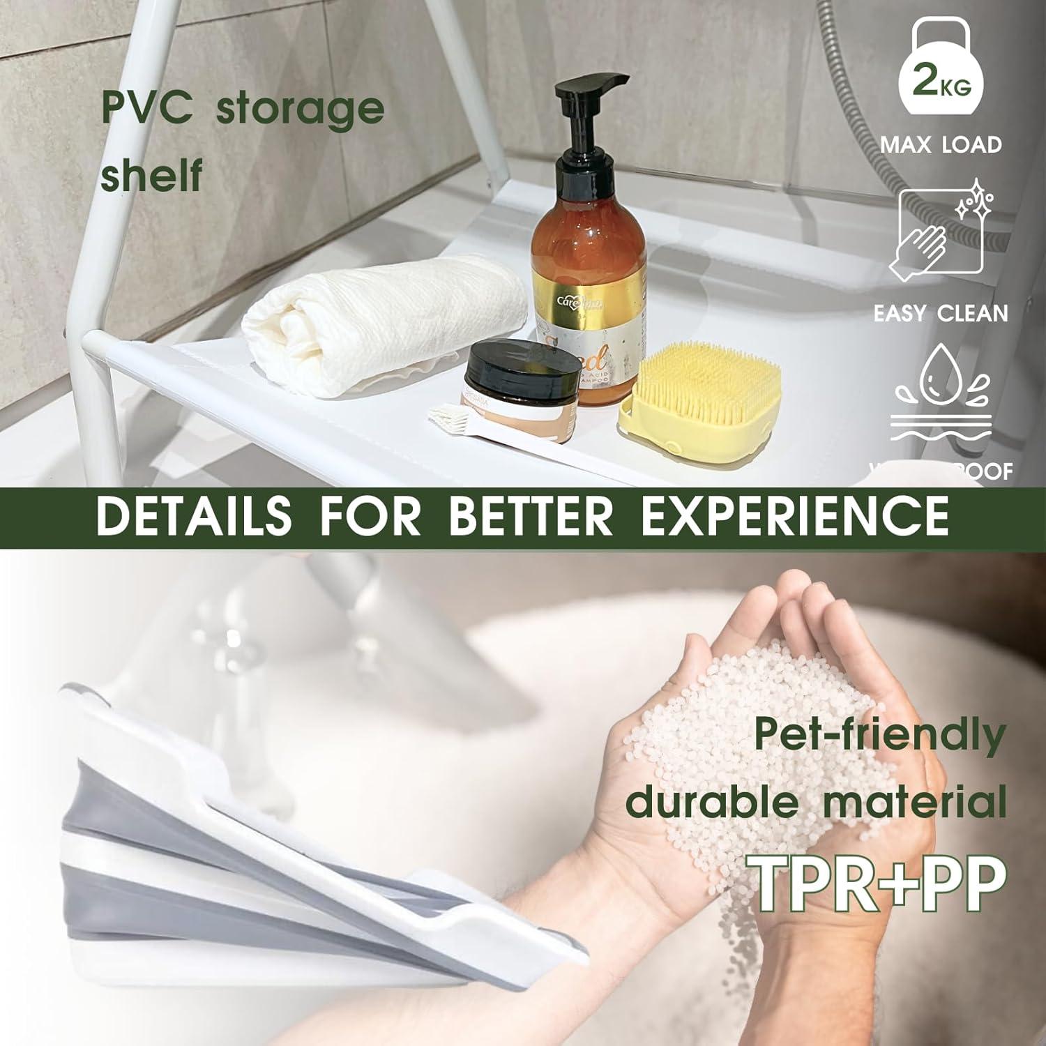 Bañera para Perros CYGNE 2 en 1 Elevada Plegable 94.8 cm