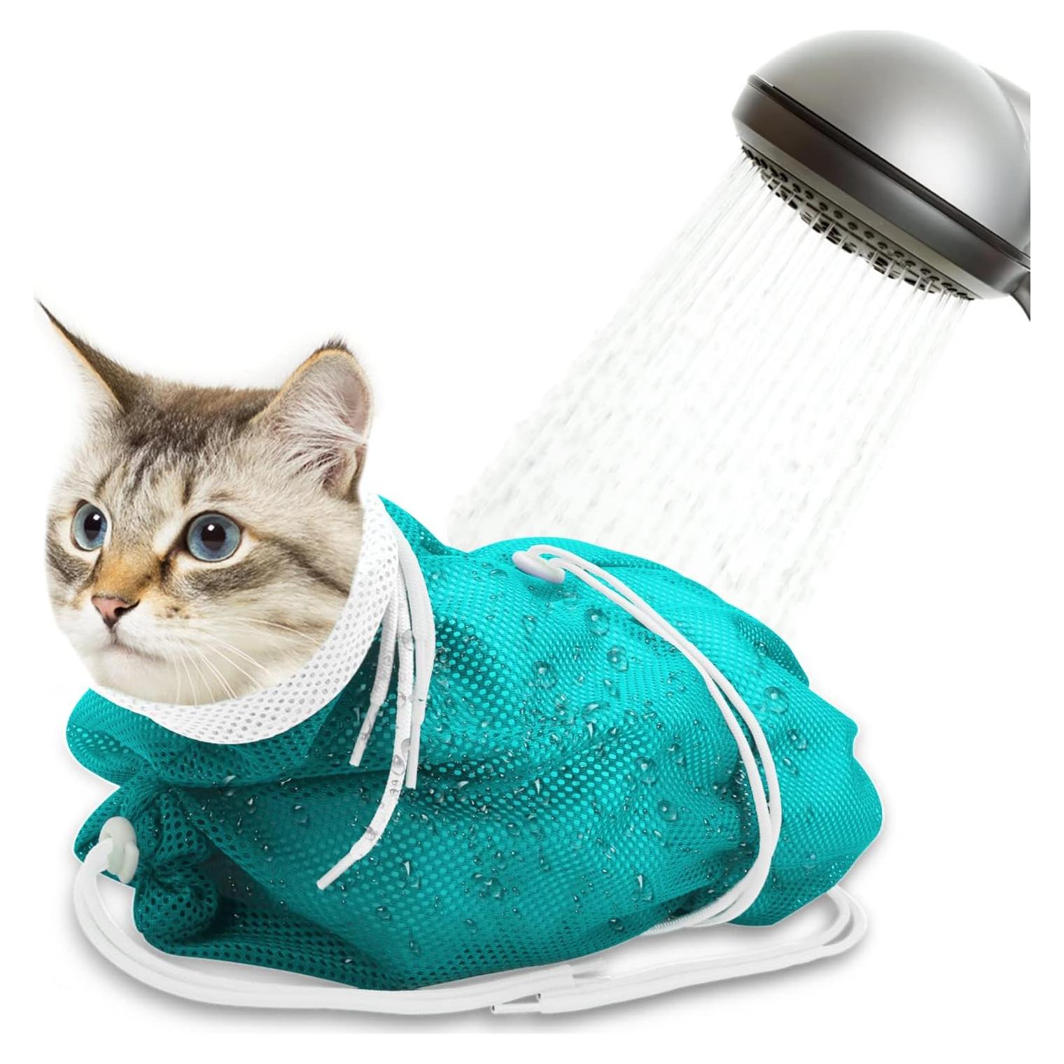 Bolsa de Ducha para Gatos Catcan - Malla Transpirable 70 cm