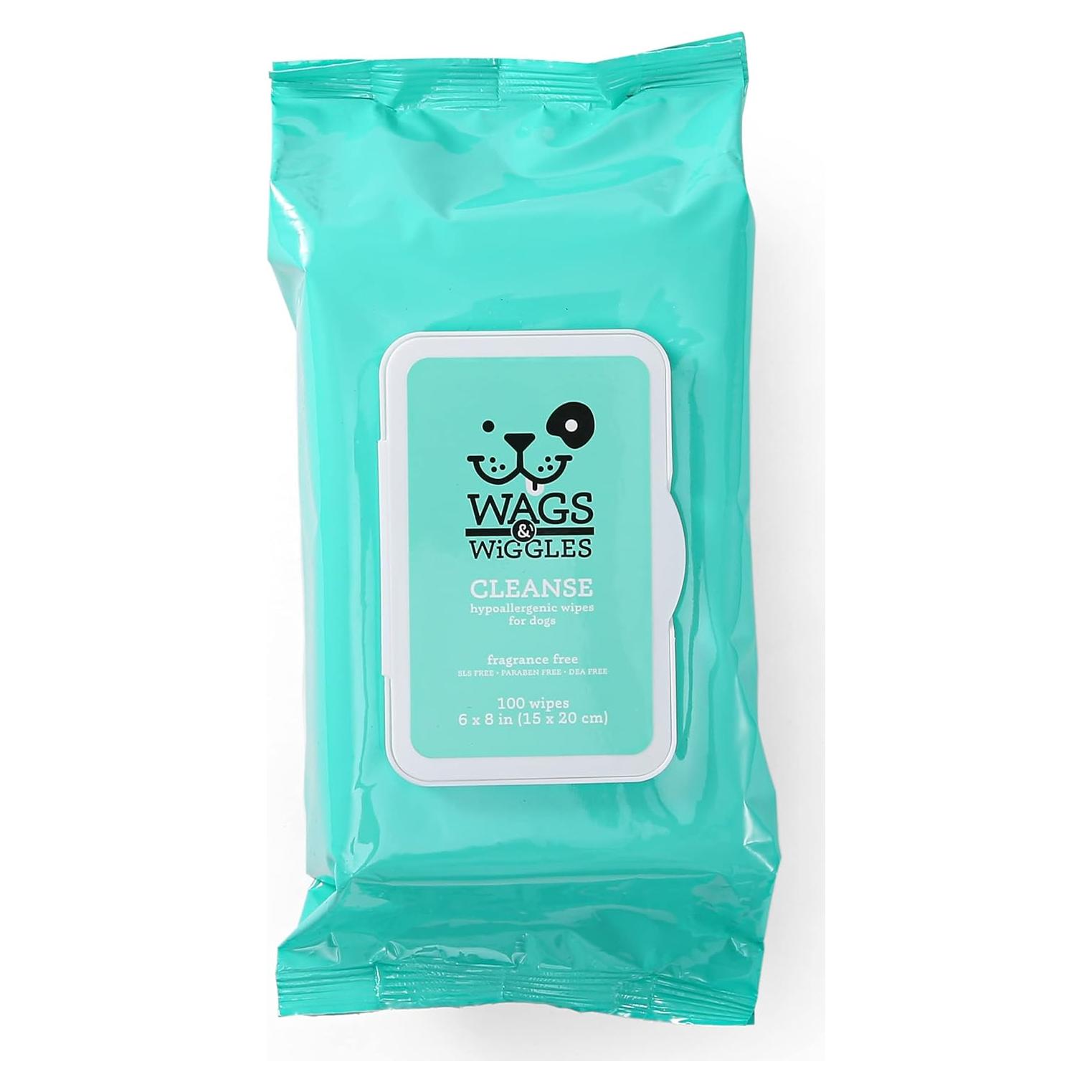 Toallitas Hipoalergénicas para Perros Wags & Wiggles 100ct
