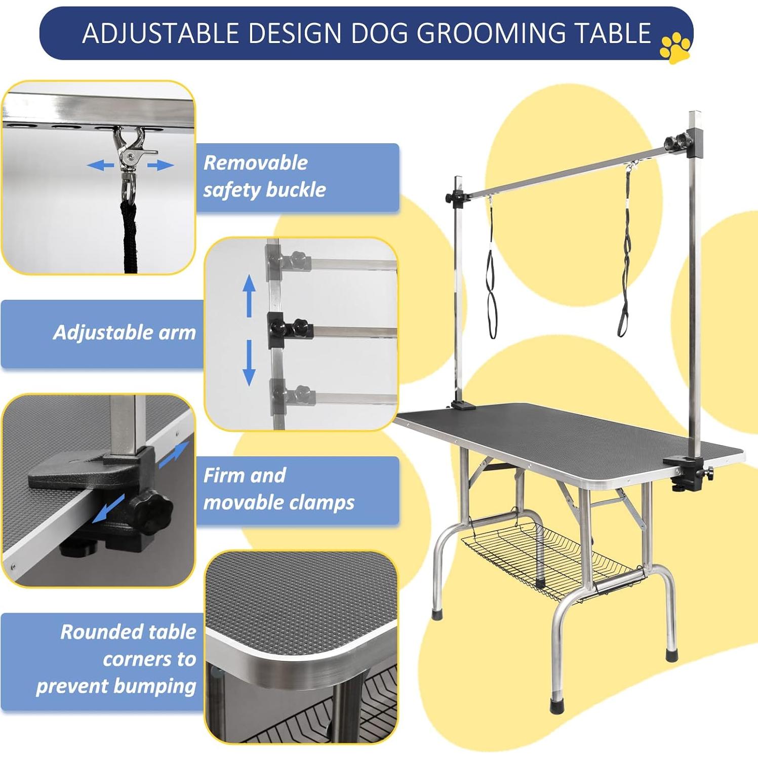 Mesa de Aseo para Perros ROOMTEC 116x61 cm Plegable