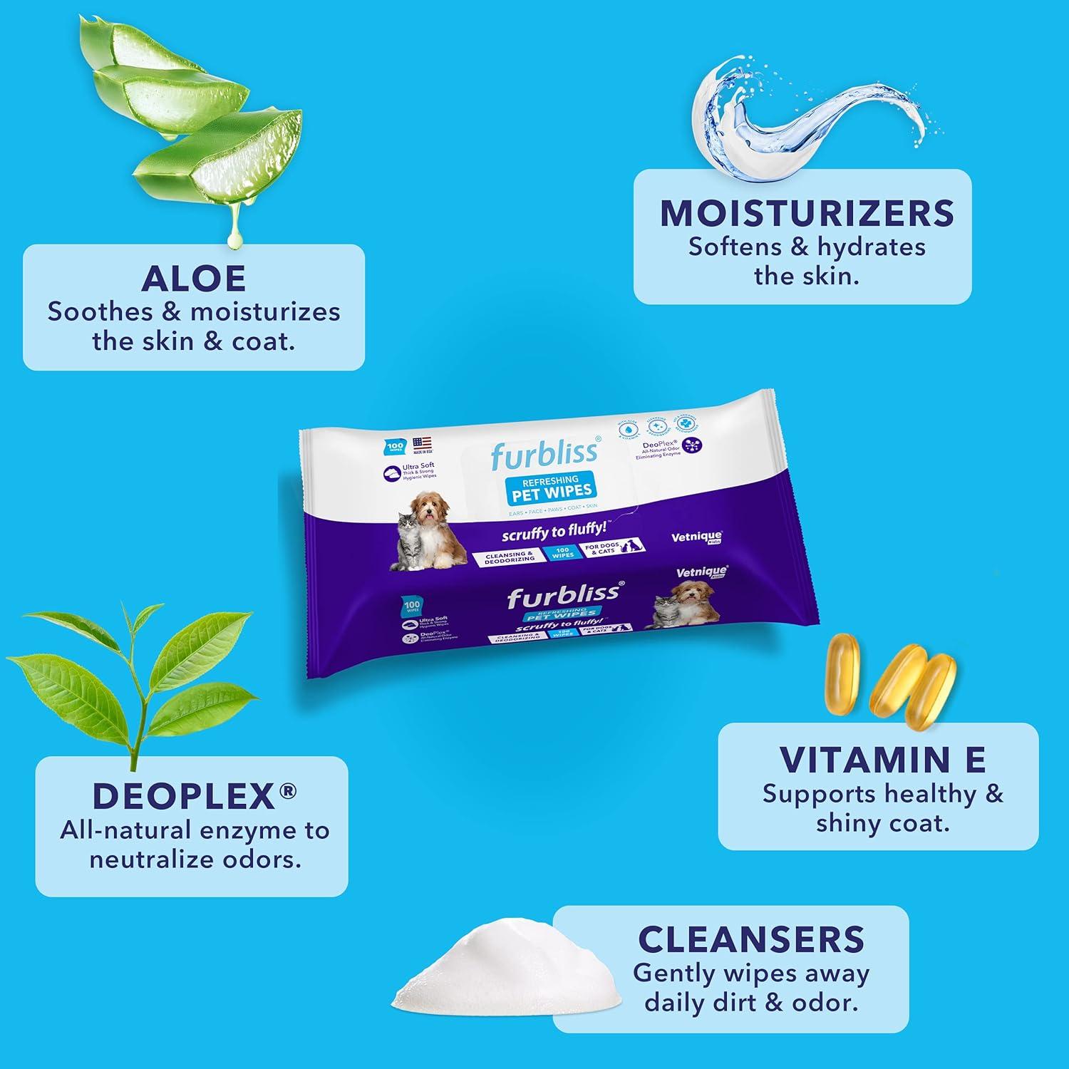 Toallitas Higiénicas Furbliss Vetnique Labs 100 Unidades