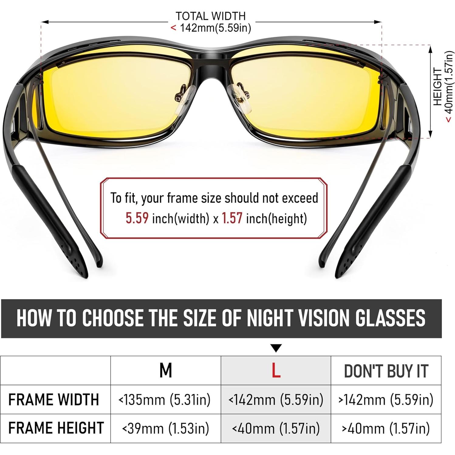 Gafas de Visión Nocturna Peekaco Antirreflejo Polarizadas