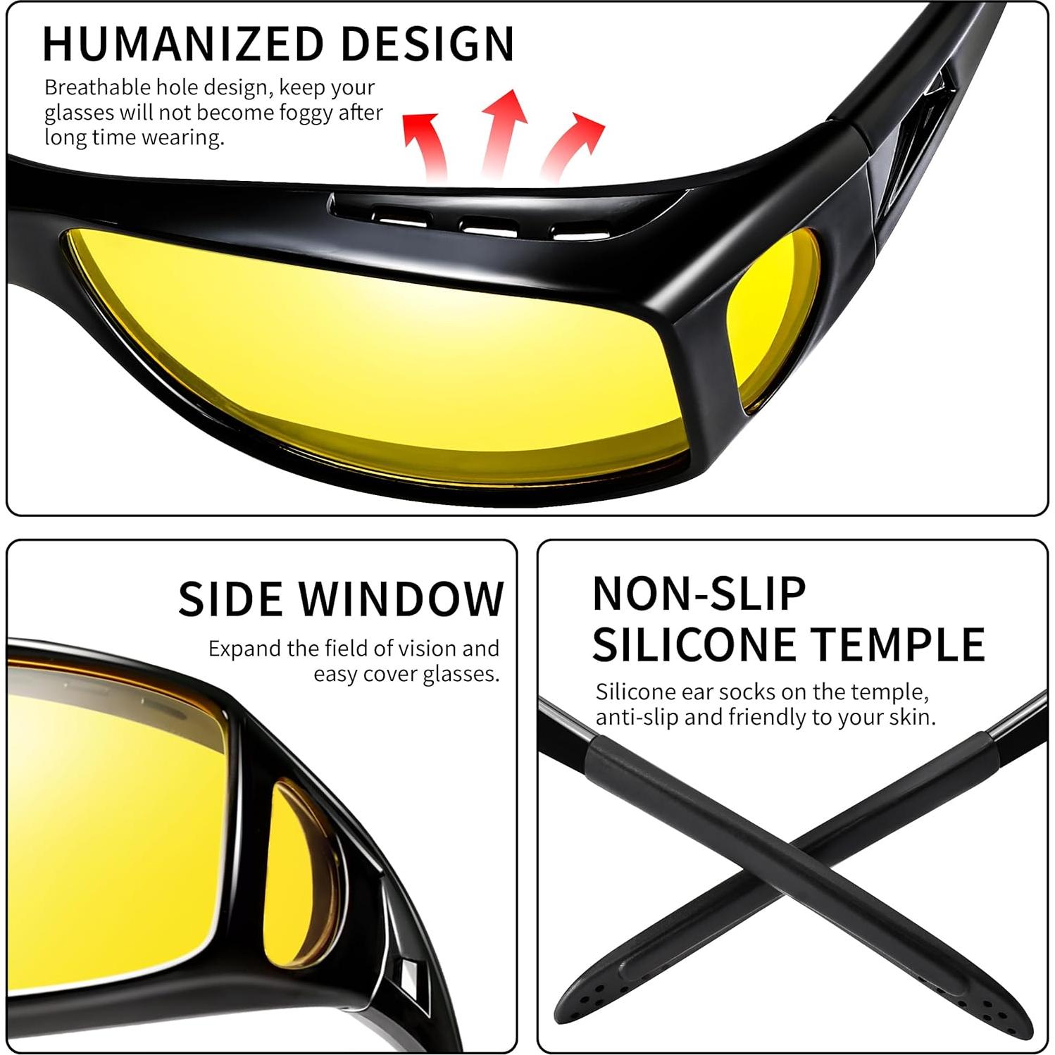 Gafas de Visión Nocturna Peekaco Antirreflejo Polarizadas