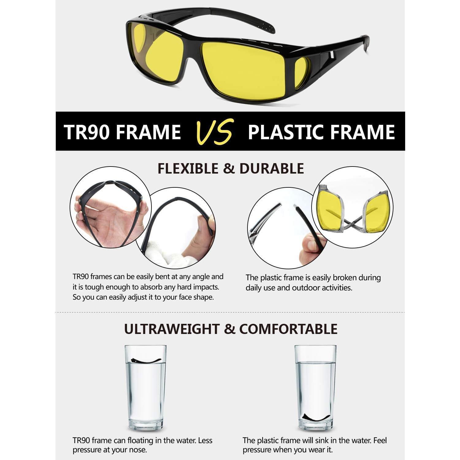 Gafas de Visión Nocturna Peekaco Antirreflejo Polarizadas