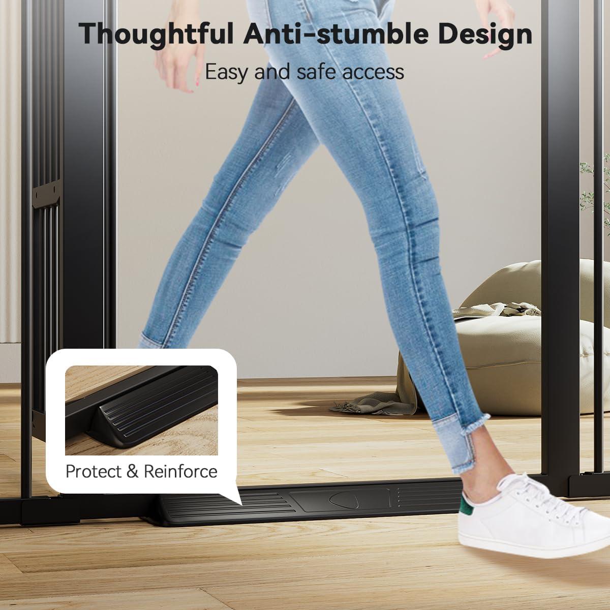 Puerta para Mascotas COMOMY 139.9 cm Alta Ajustable Negra