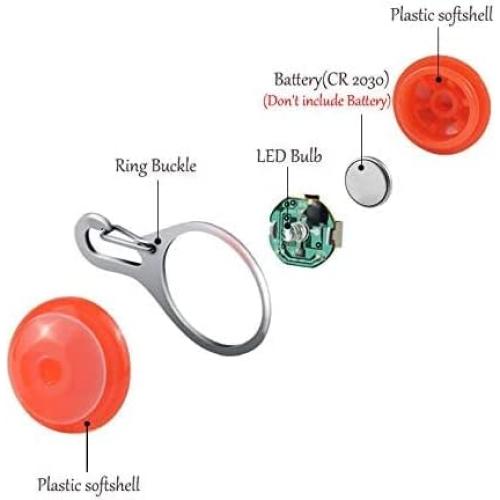 Paquete de 8 luces LED para collar de perro XIAOJUAN IP68