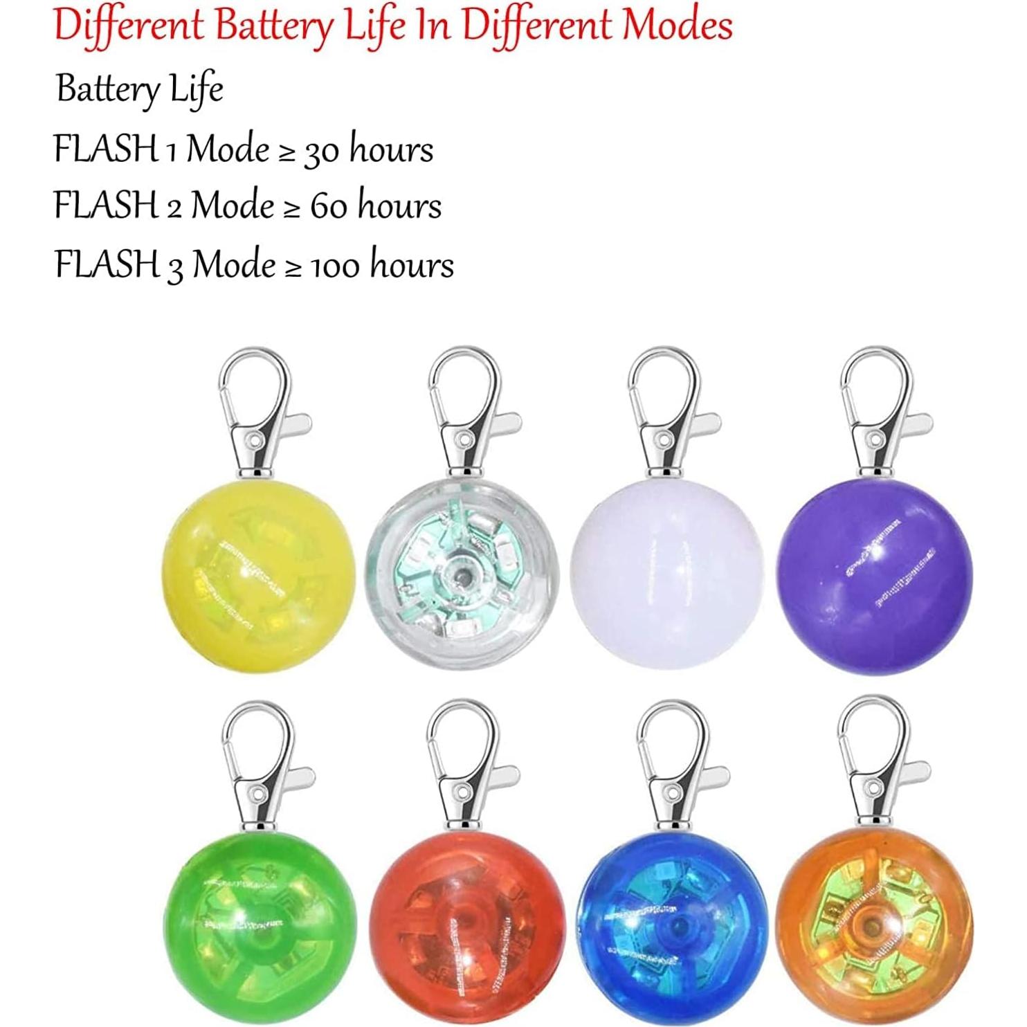 Paquete de 8 luces LED para collar de perro XIAOJUAN IP68