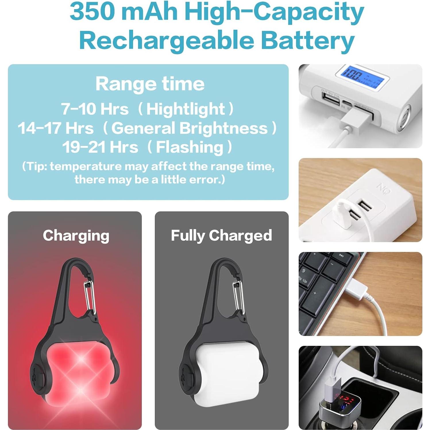 Luces LED para Perros BLBS - Collar Recargable IP65 2 Pzas