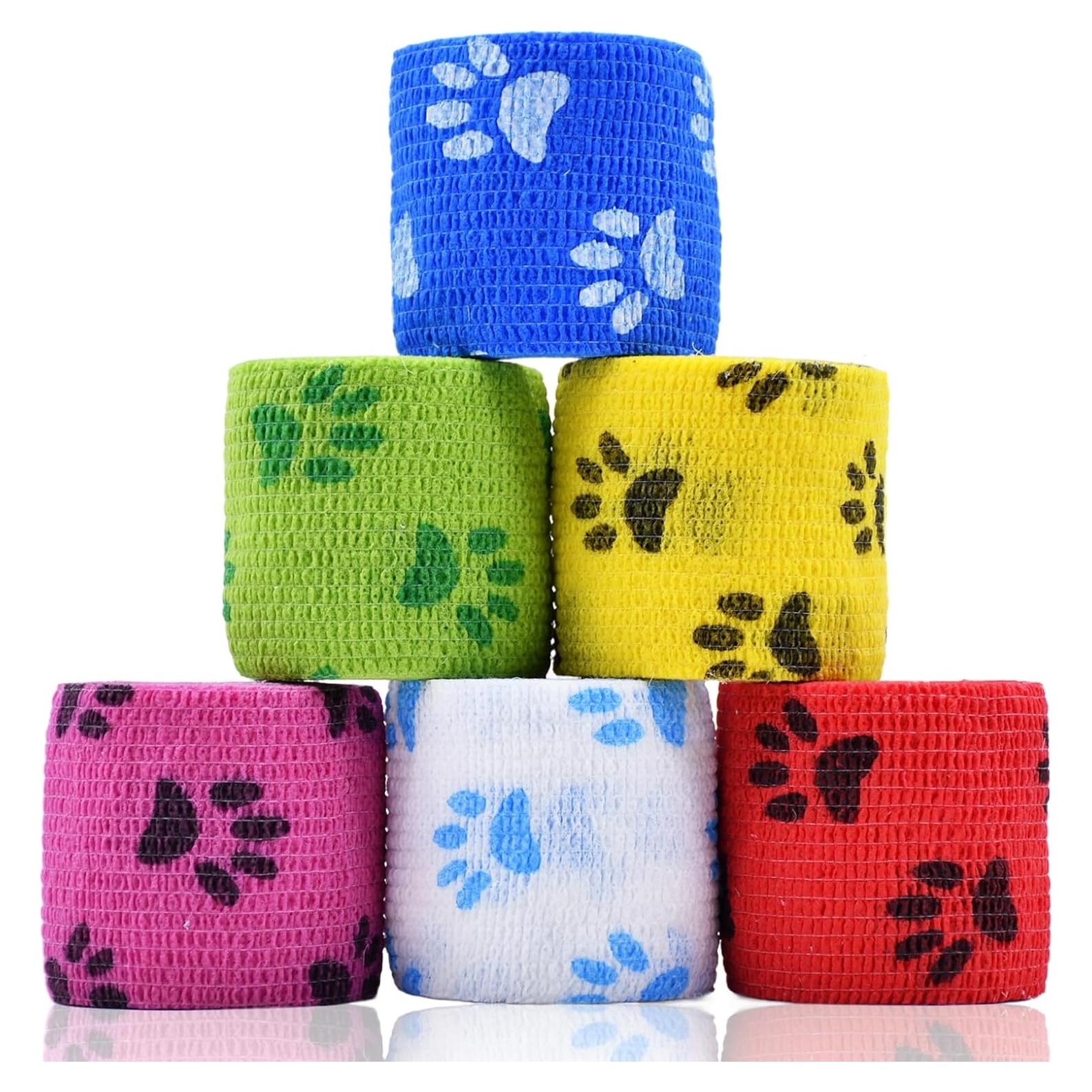 6 Rollos Vendaje Veterinario Kreyfer 5 m x 5 cm Autoadhesivo