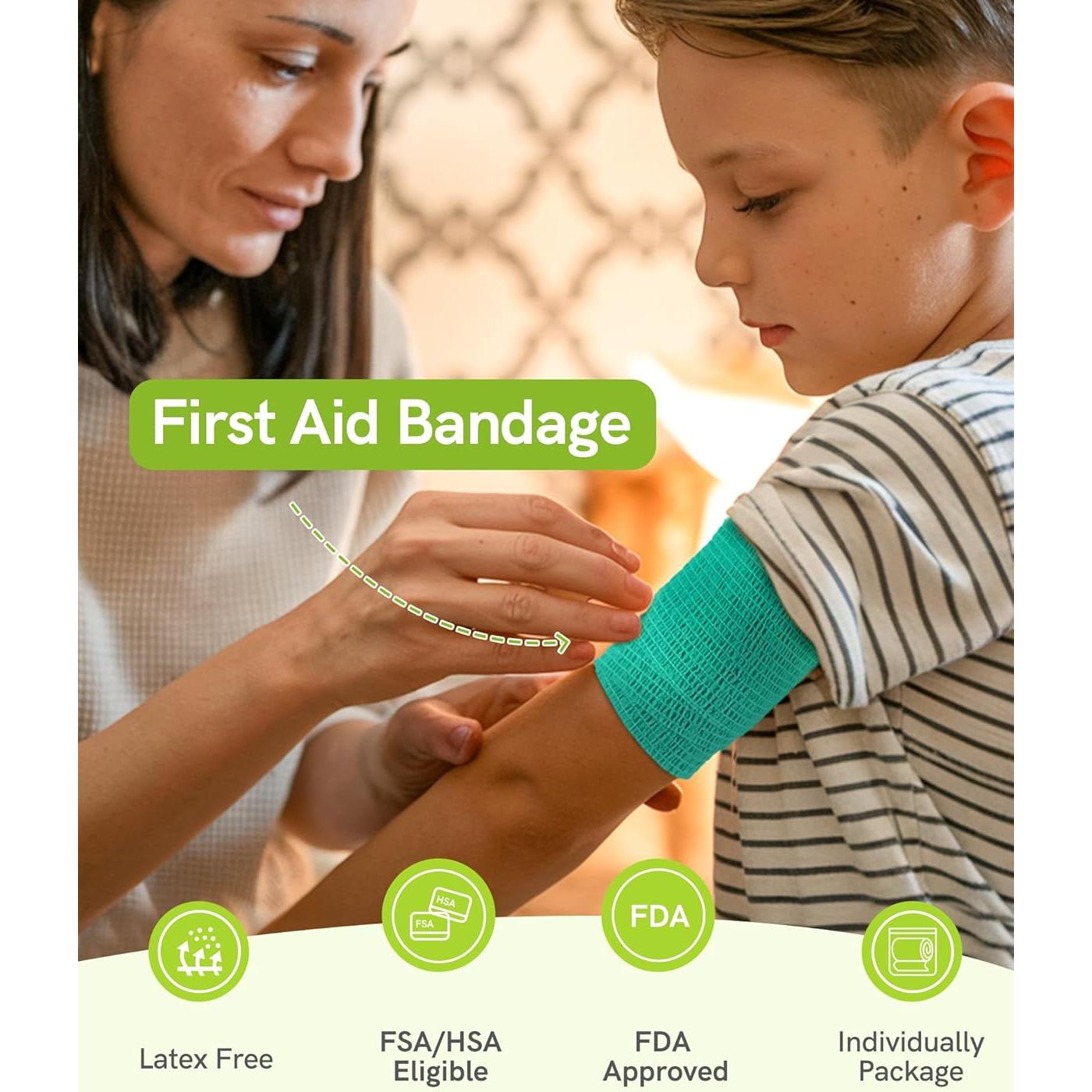 Vendaje Autoadhesivo FriCARE 2" x 5,08m Kit 6 Rollos Arcoíris