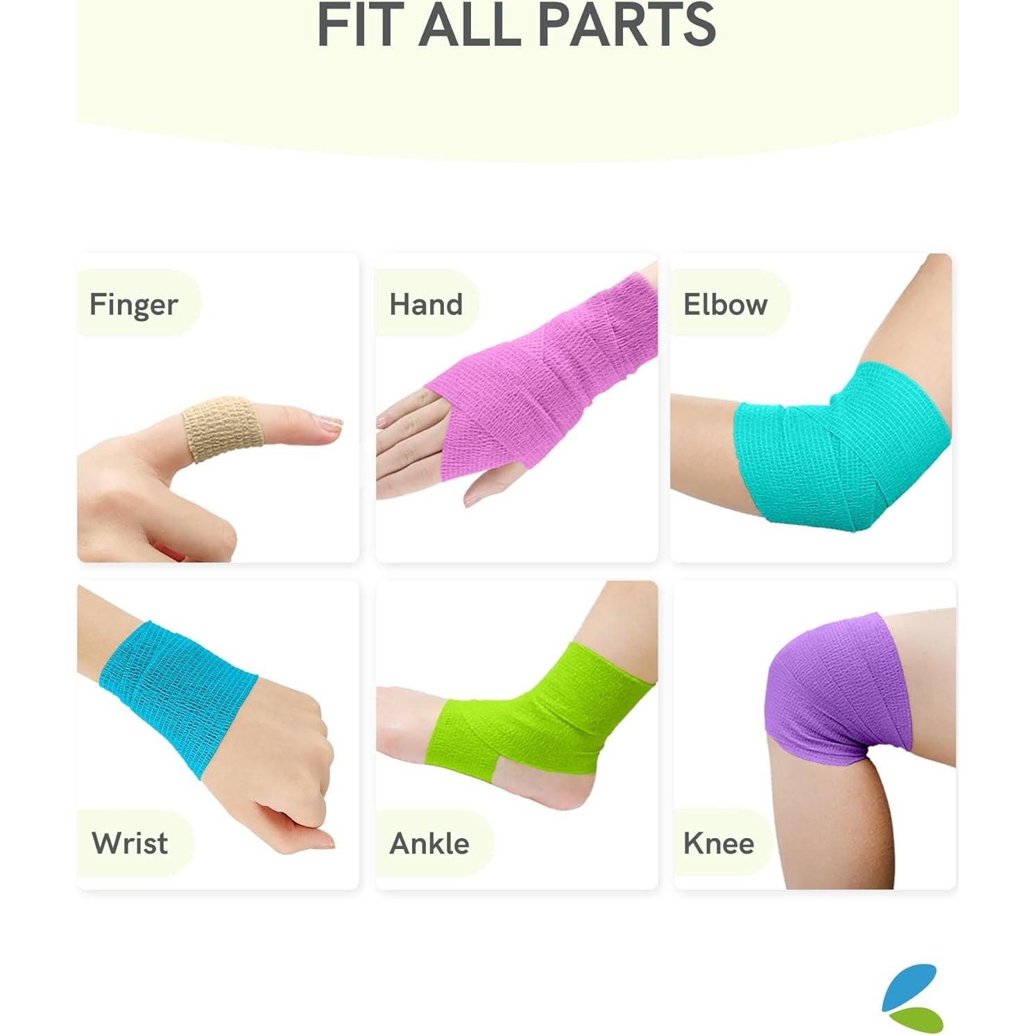 Vendaje Autoadhesivo FriCARE 2" x 5,08m Kit 6 Rollos Arcoíris