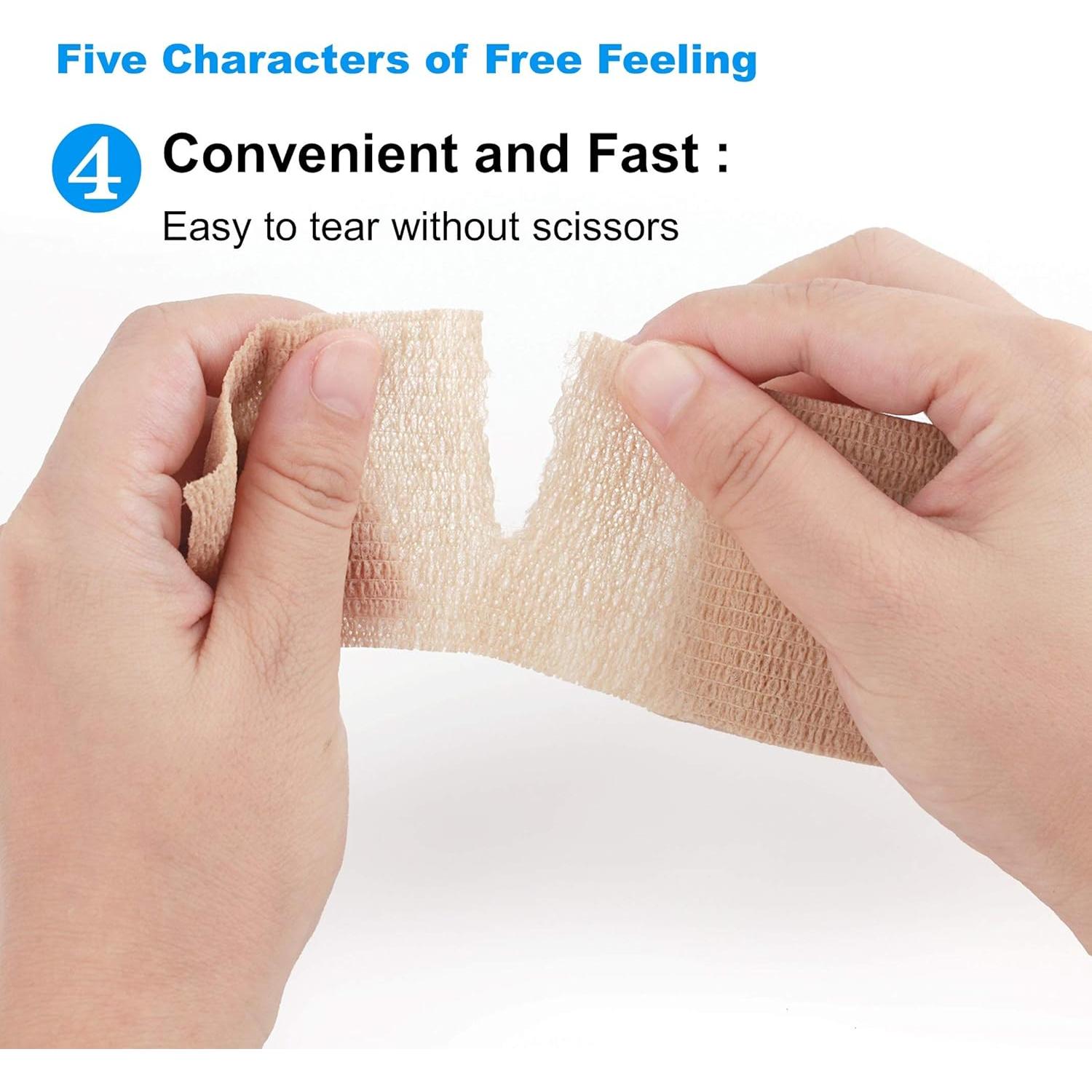 Venda Cohesiva Autoadhesiva YAXEON 5,08 cm x 4,57 m