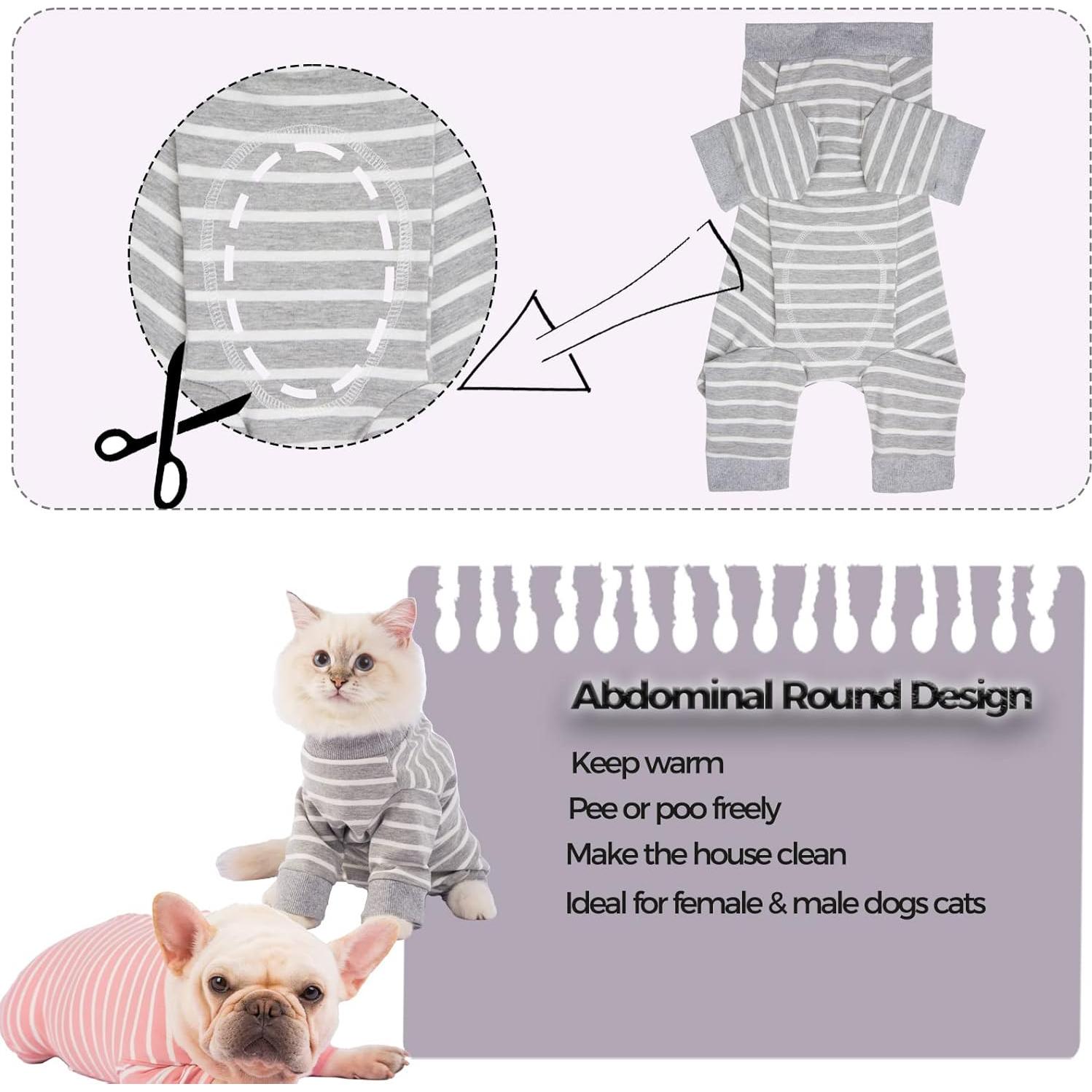 Traje Quirúrgico para Mascotas AOKAZI XXS Gris