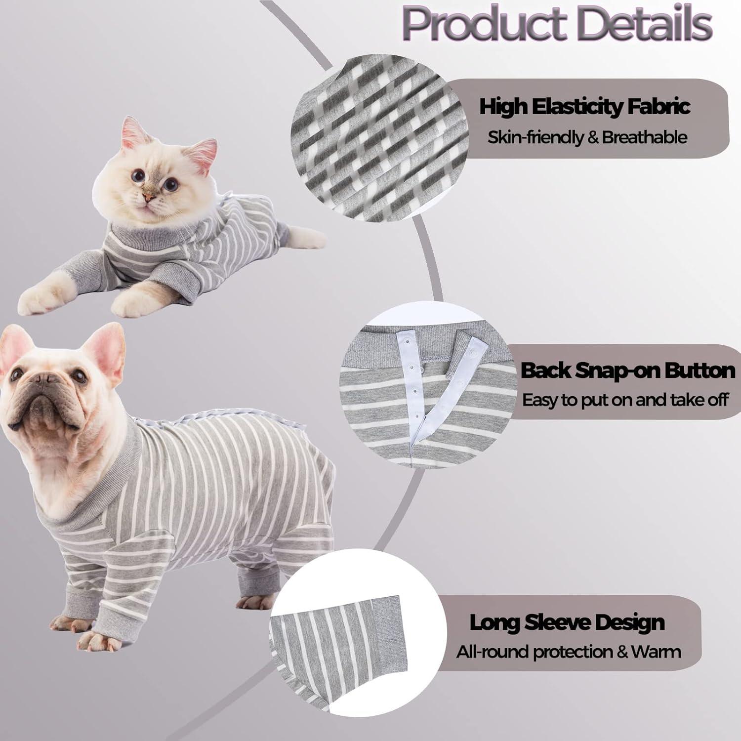 Traje Quirúrgico para Mascotas AOKAZI XXS Gris