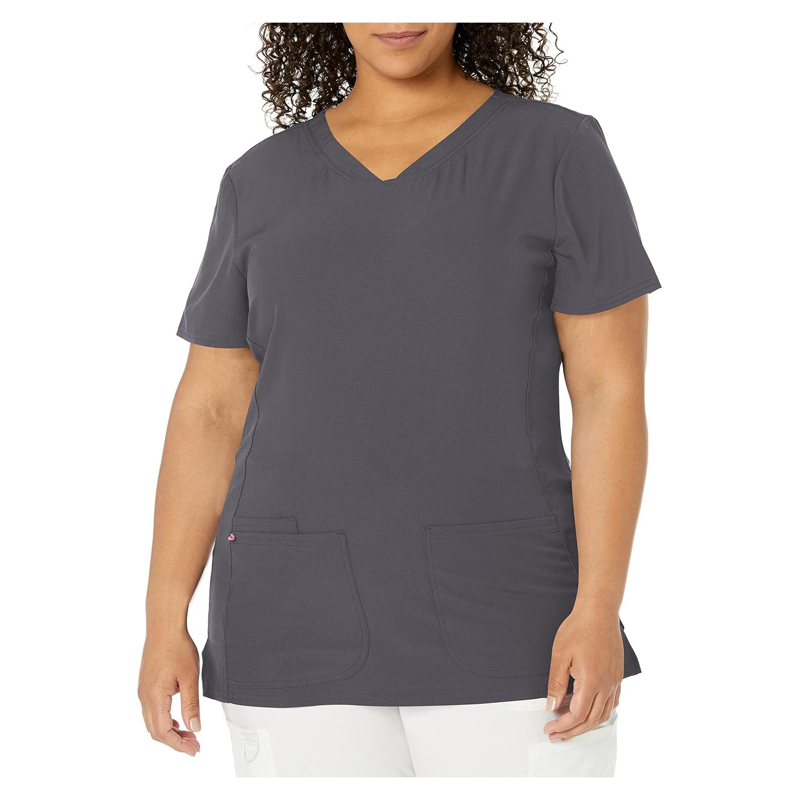 Top Médico para Mujeres HeartSoul Cuello en V X-Large Pewter
