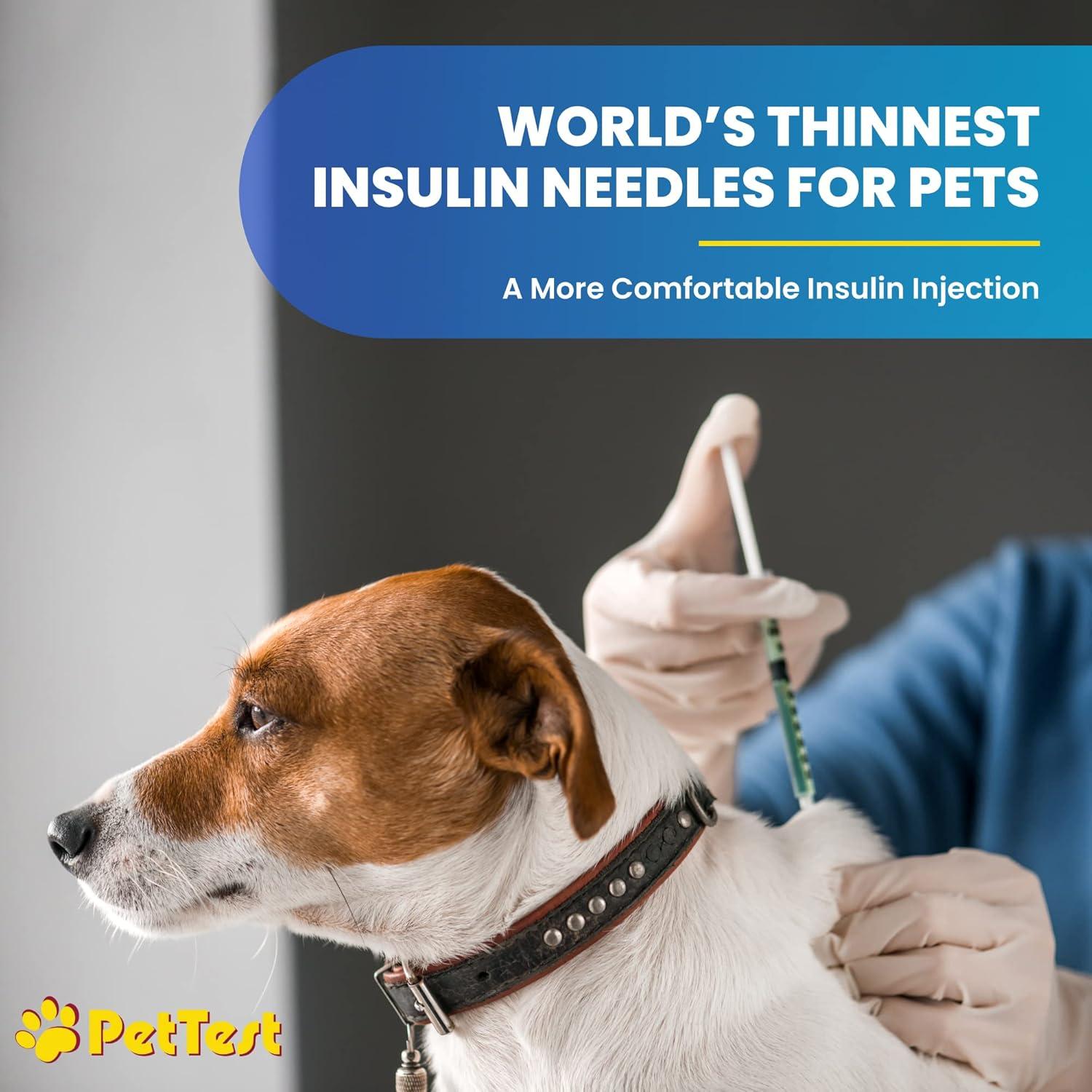 Jeringas de Insulina U-40 PetTest 0.3CC 31G para Mascotas
