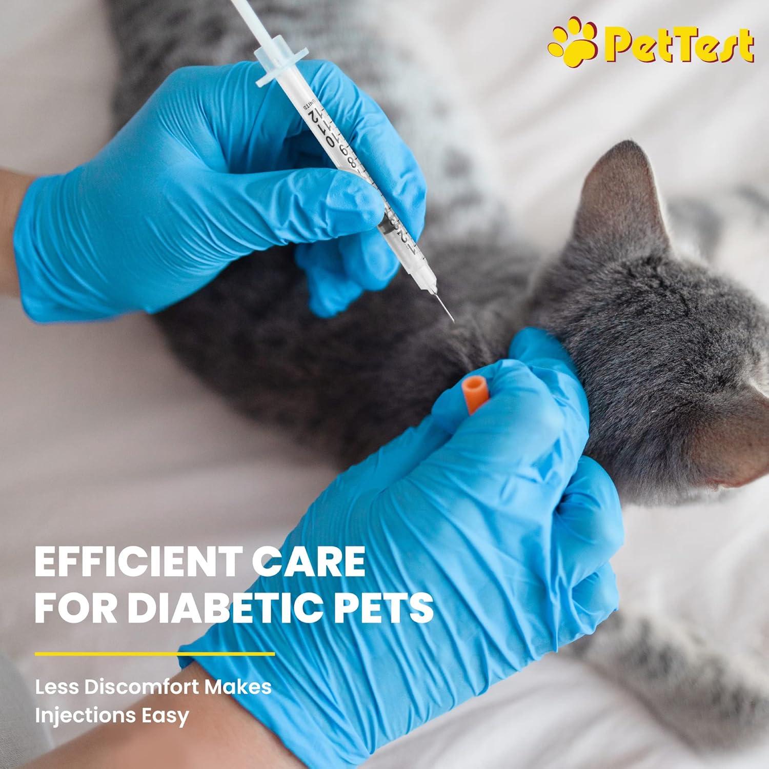 Jeringas de Insulina U-40 PetTest 0.3CC 31G para Mascotas