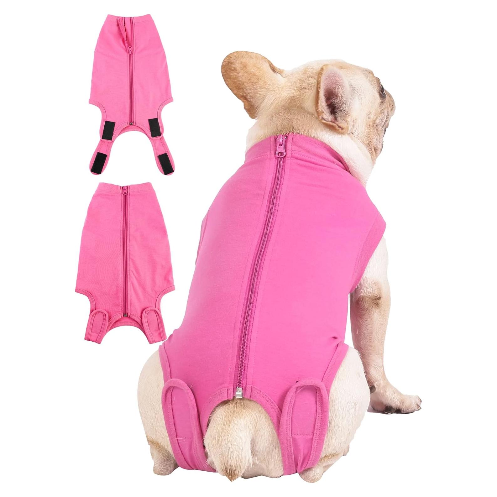 Traje de Recuperación para Perros Caslfuca Mediano Rosa