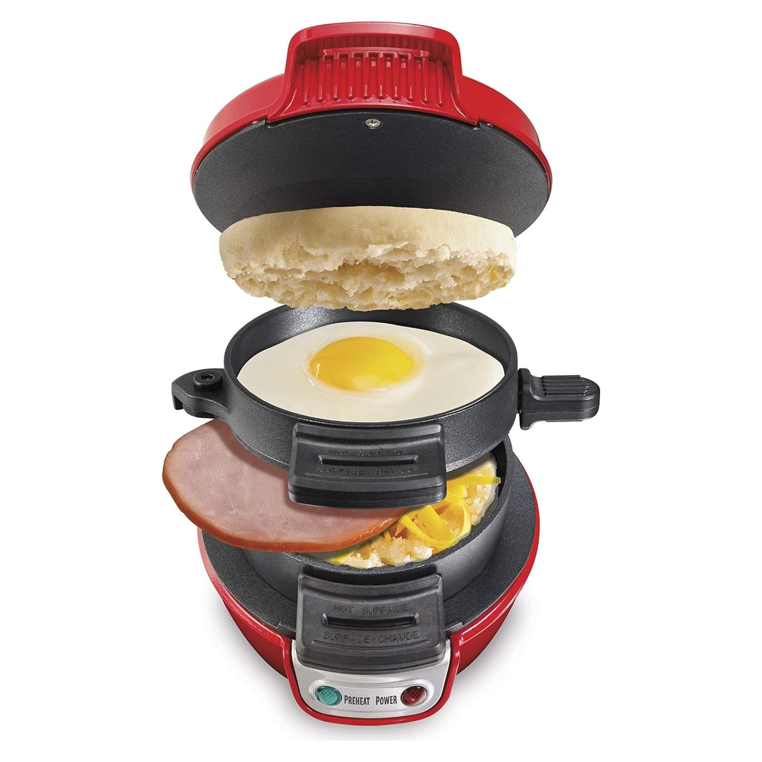 Maker de Sándwiches Hamilton Beach Rojo 1.36 kg 650W