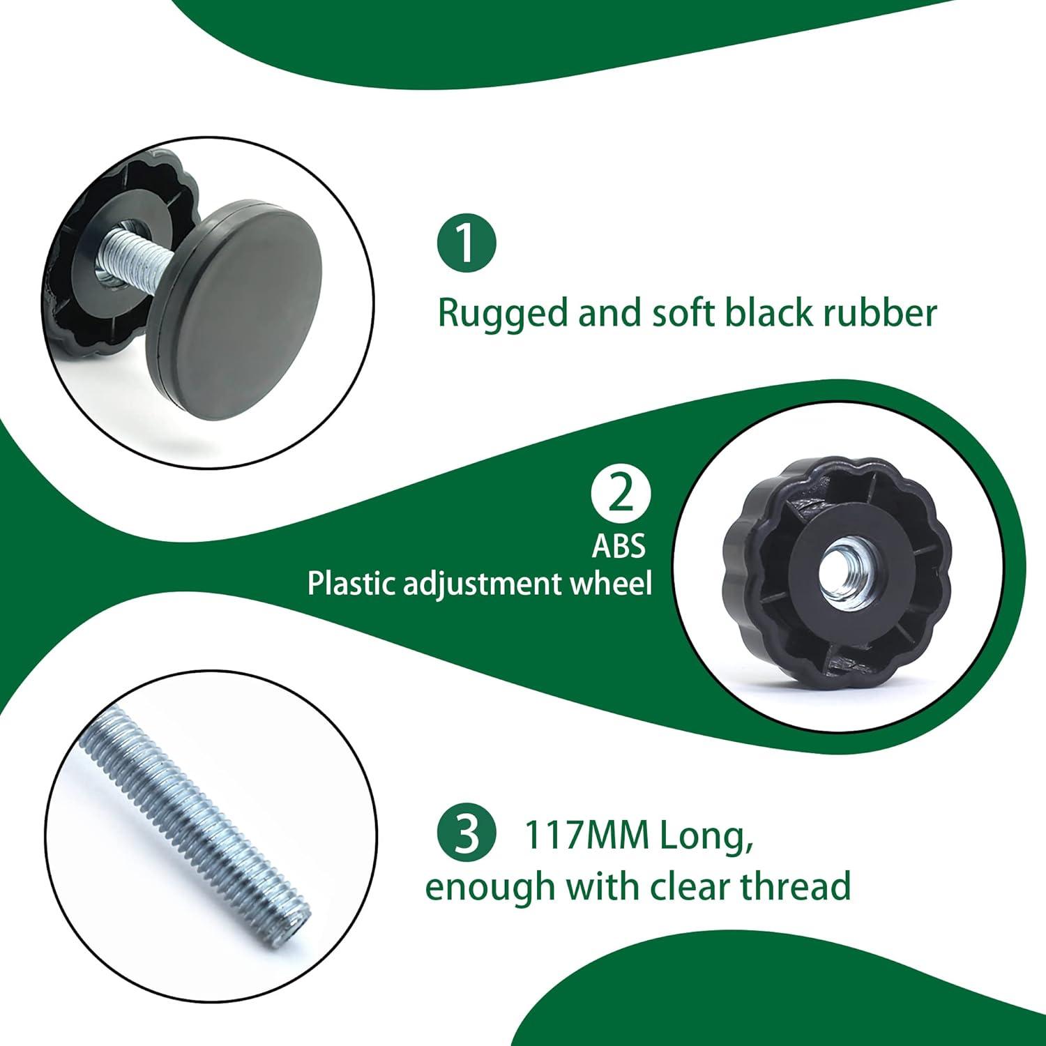 Paquete de 4 varillas de husillo M8 para puerta de bebés